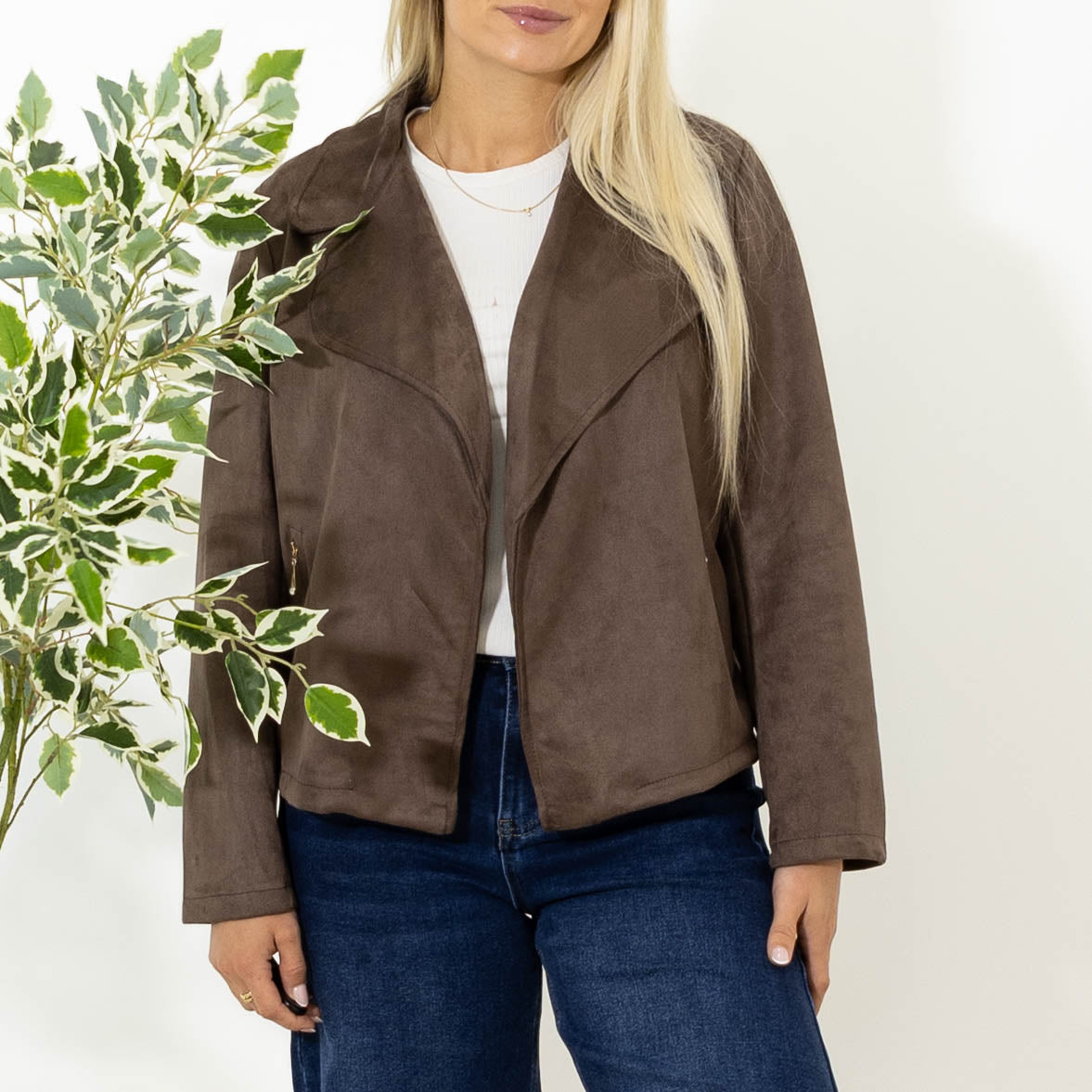 Morgan imiteret ruskinds bomber jakke, Choko