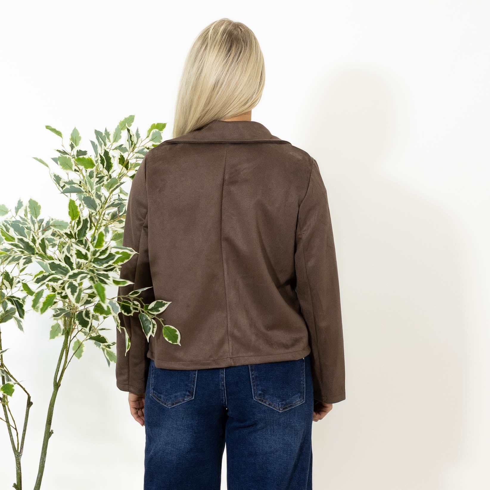 Morgan imiteret ruskinds bomber jakke, Choko