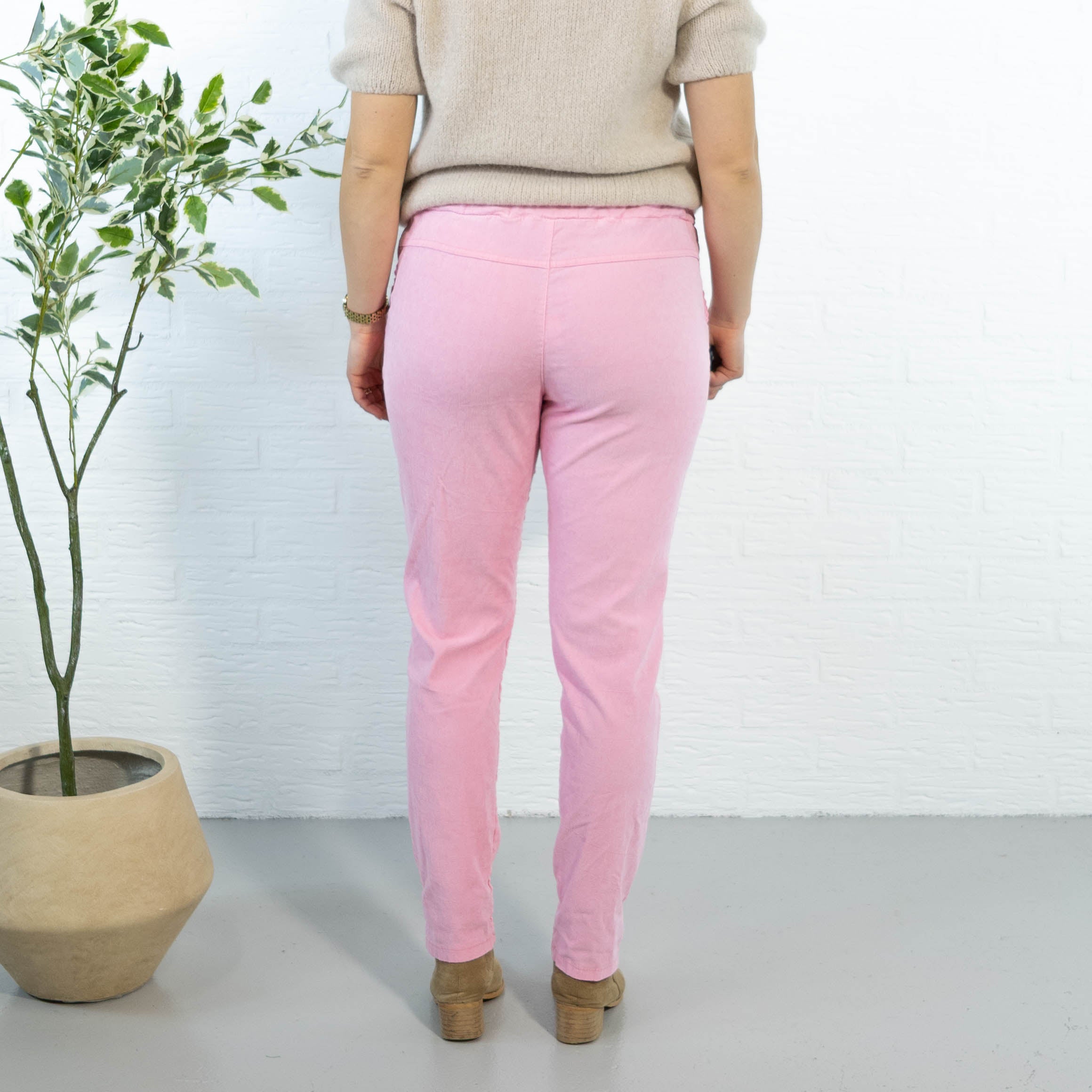 Noemi stonewashed bukser, Pink