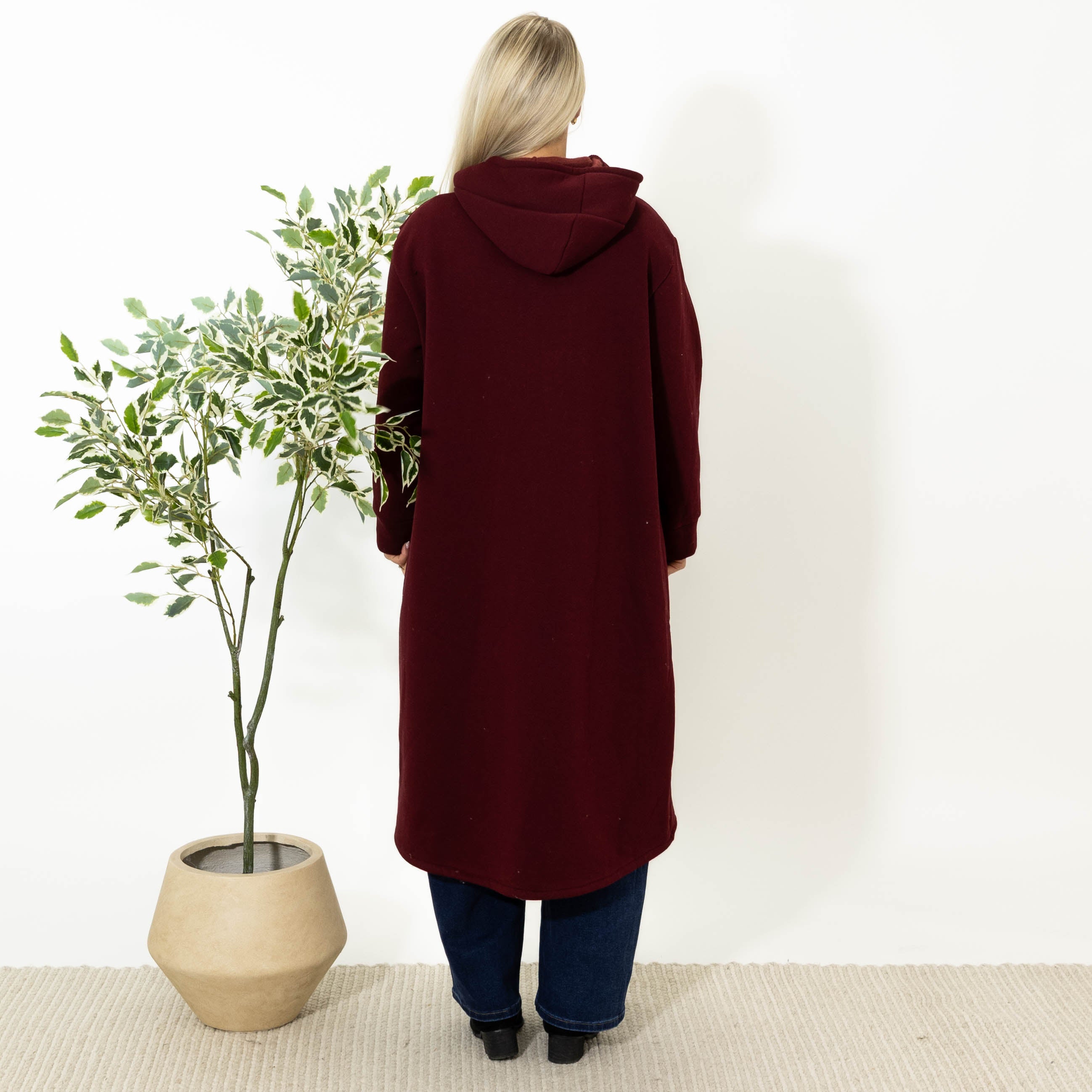 Bertie sweatshirt jakke, Bordeaux