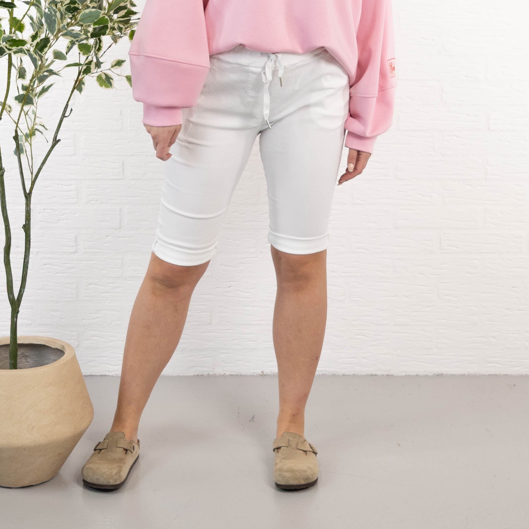 Lona shorts, Hvid