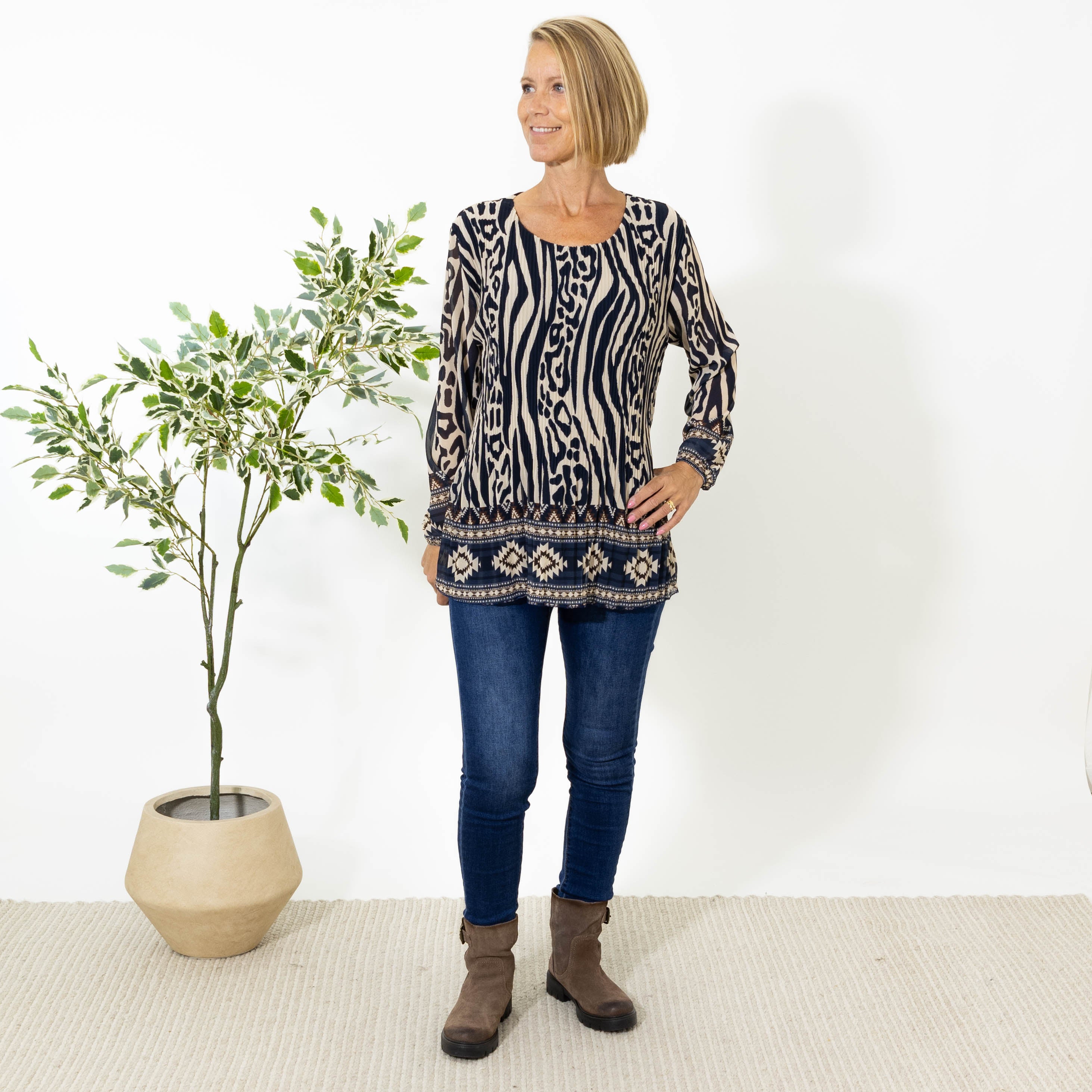 Gina 2 delt overdel, Navy