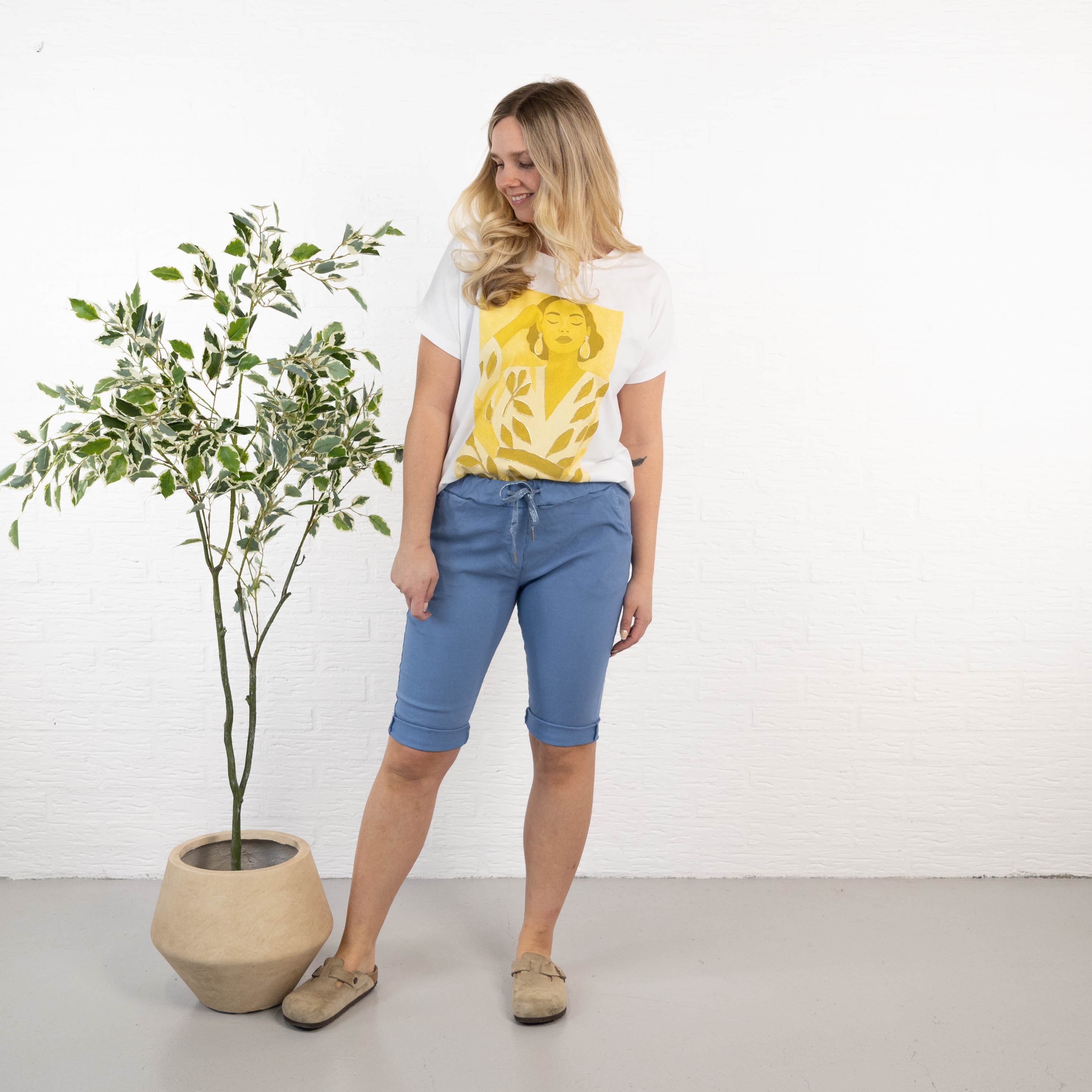 Lona shorts, Dueblå