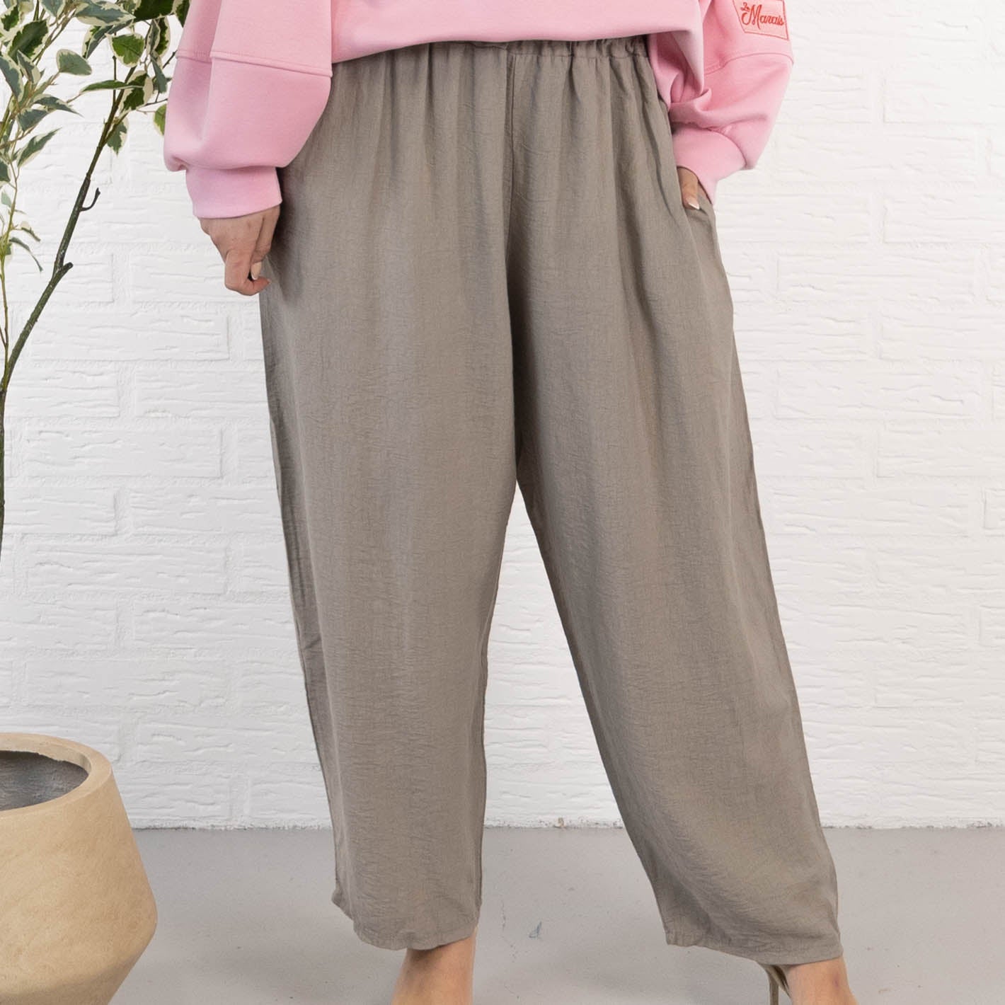 Marissa 7/8 dels bukser, Taupe