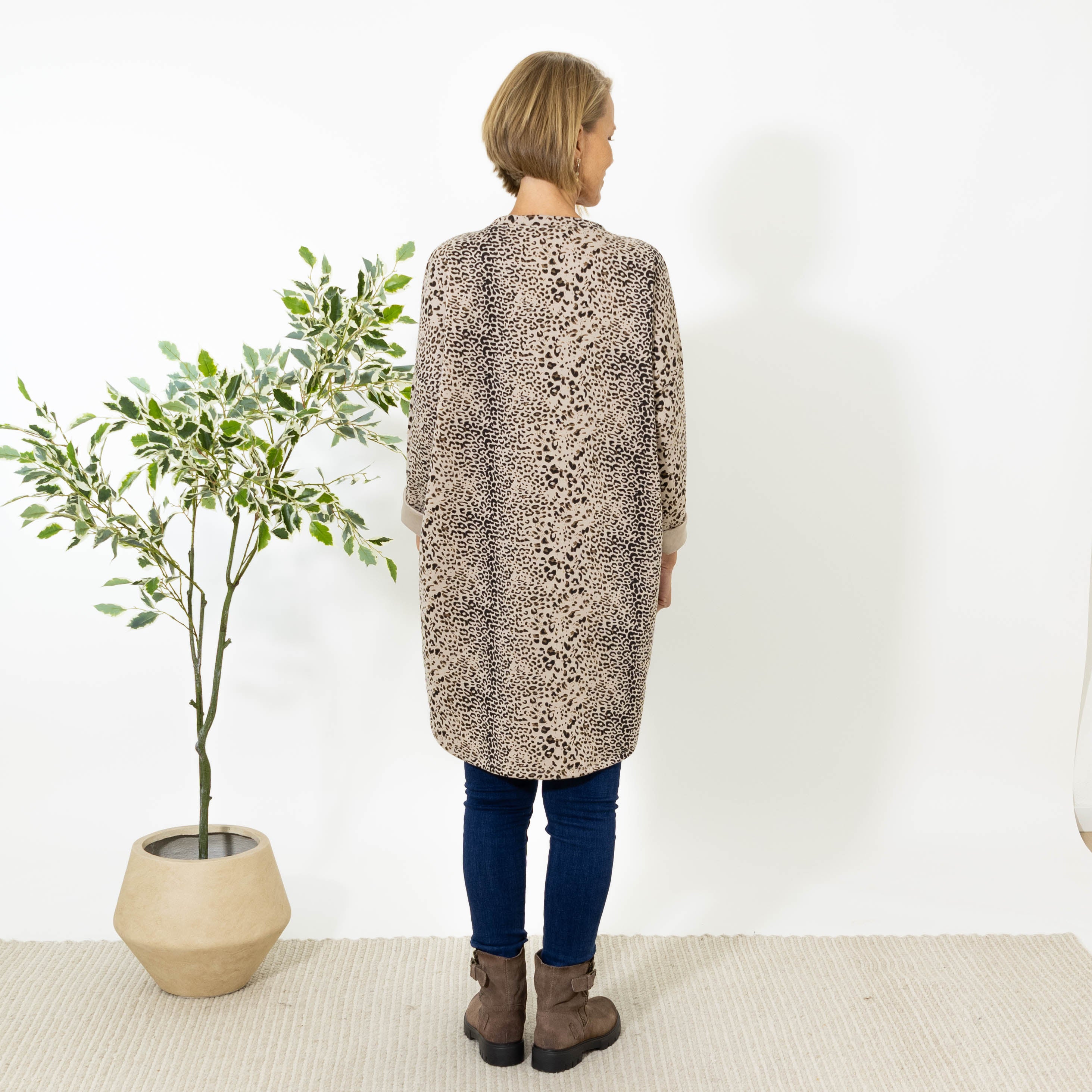 Montana sweatshirt kjole, Beige