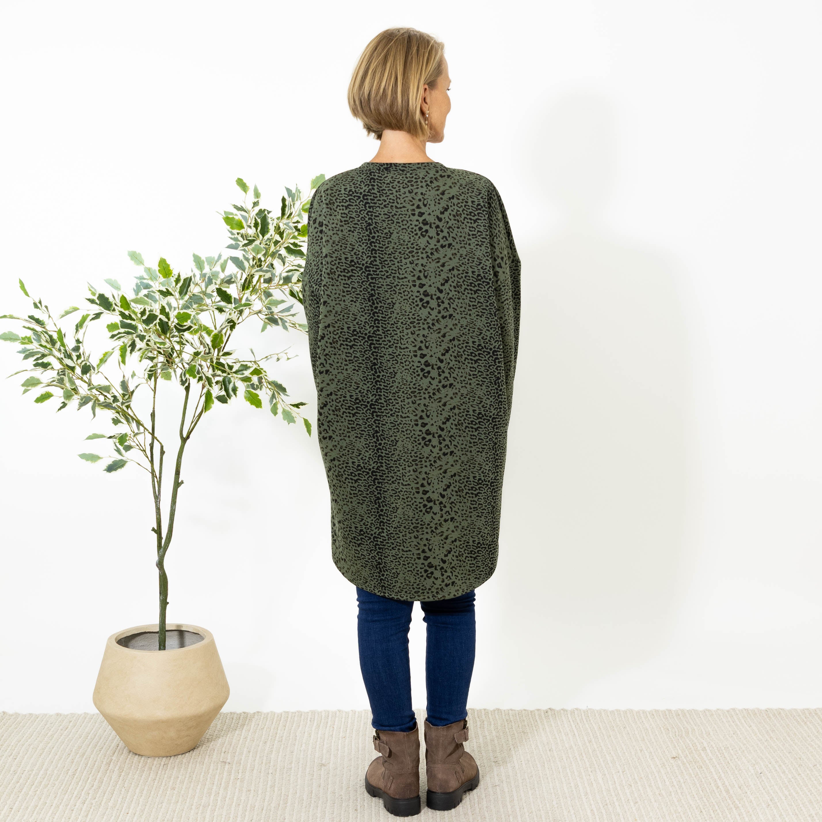 Montana sweatshirt kjole, Khaki