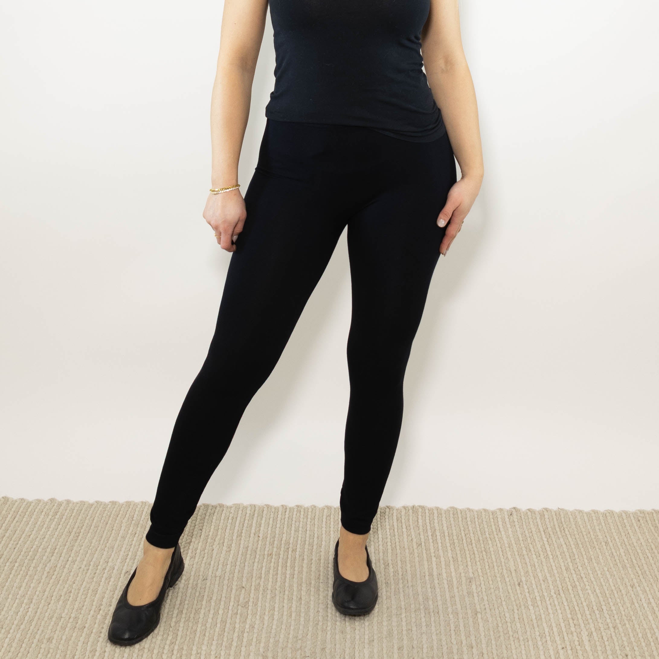 Kenya Bomulds leggings, Sort