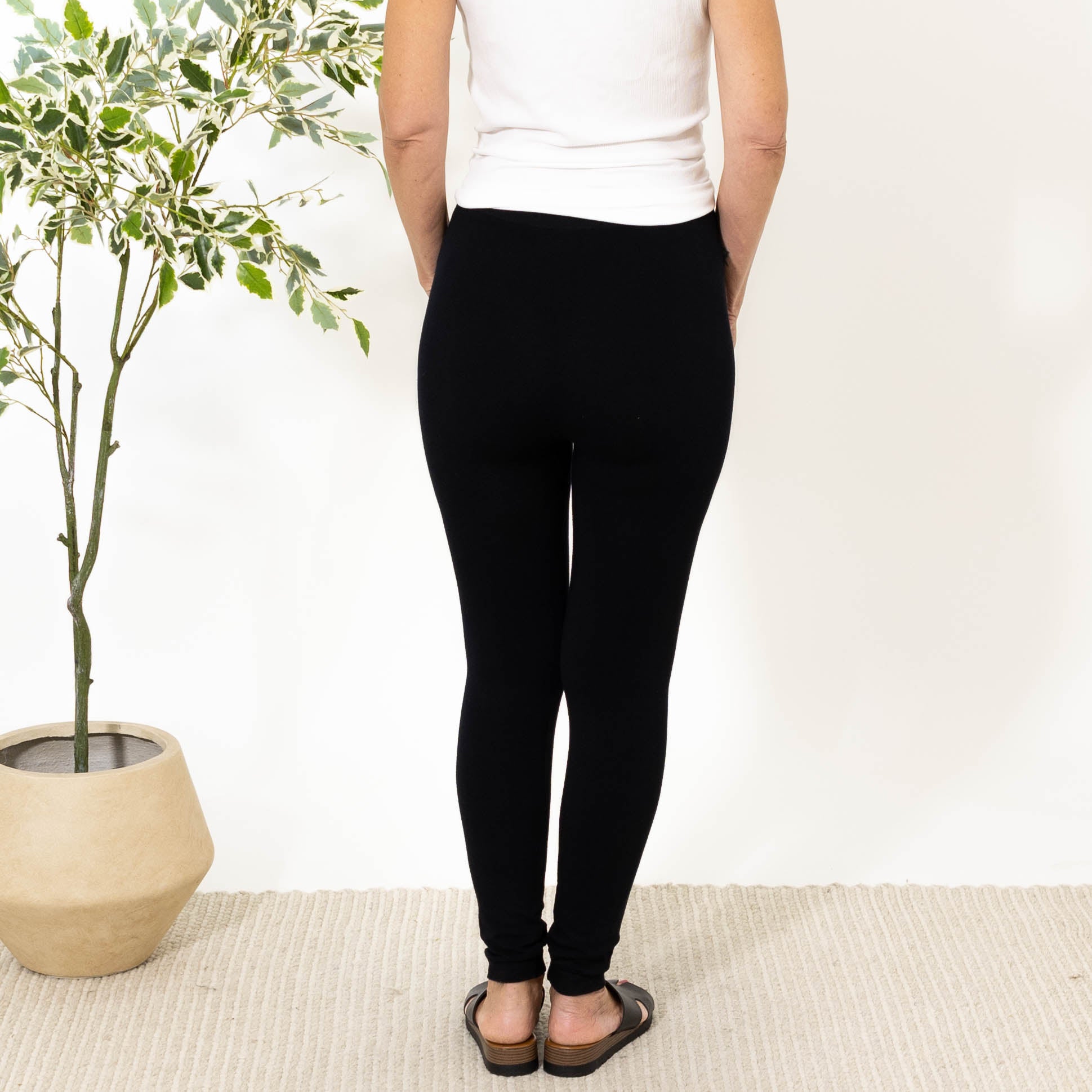 Kenya Bomulds leggings, Sort