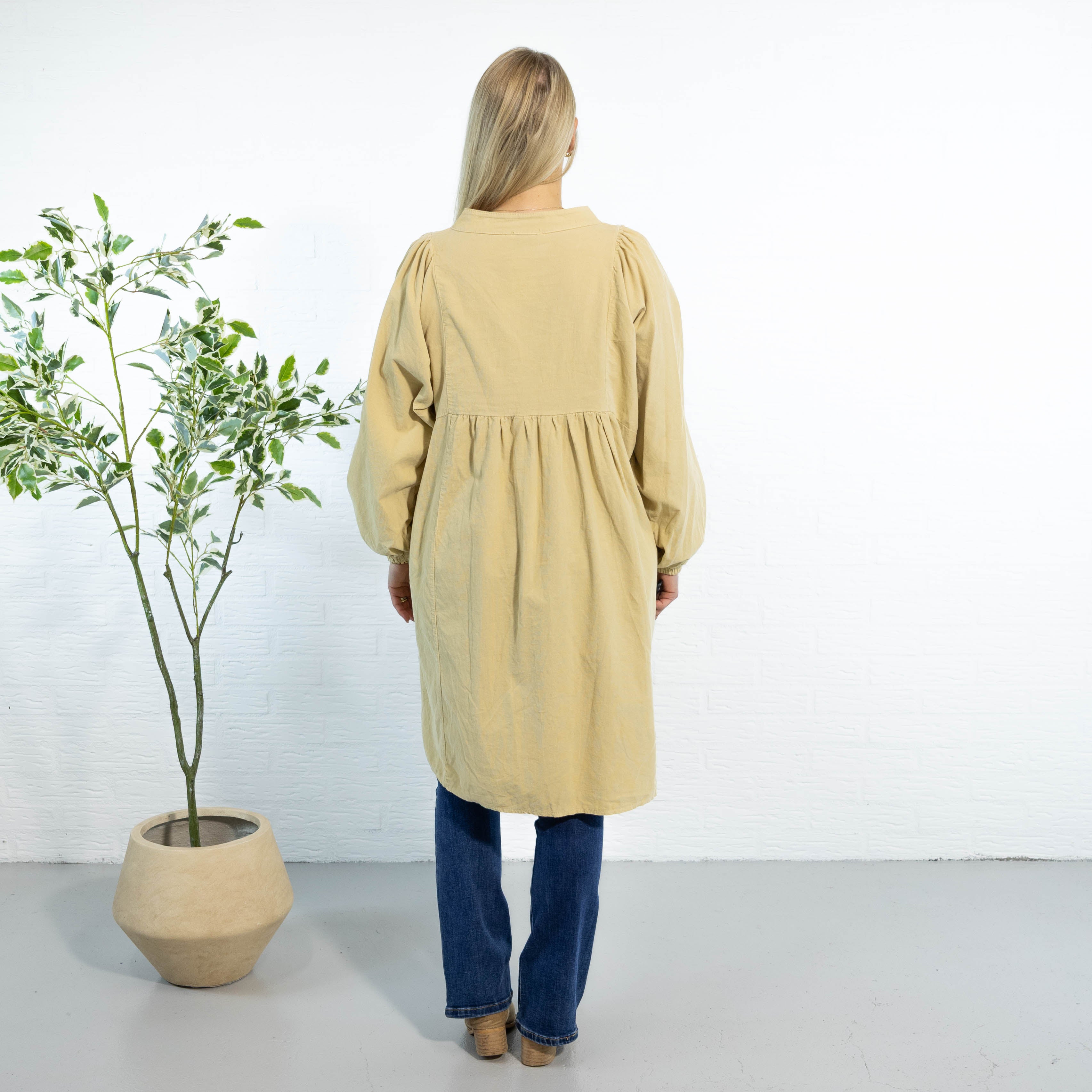 Randi tunika kjole, Lys camel