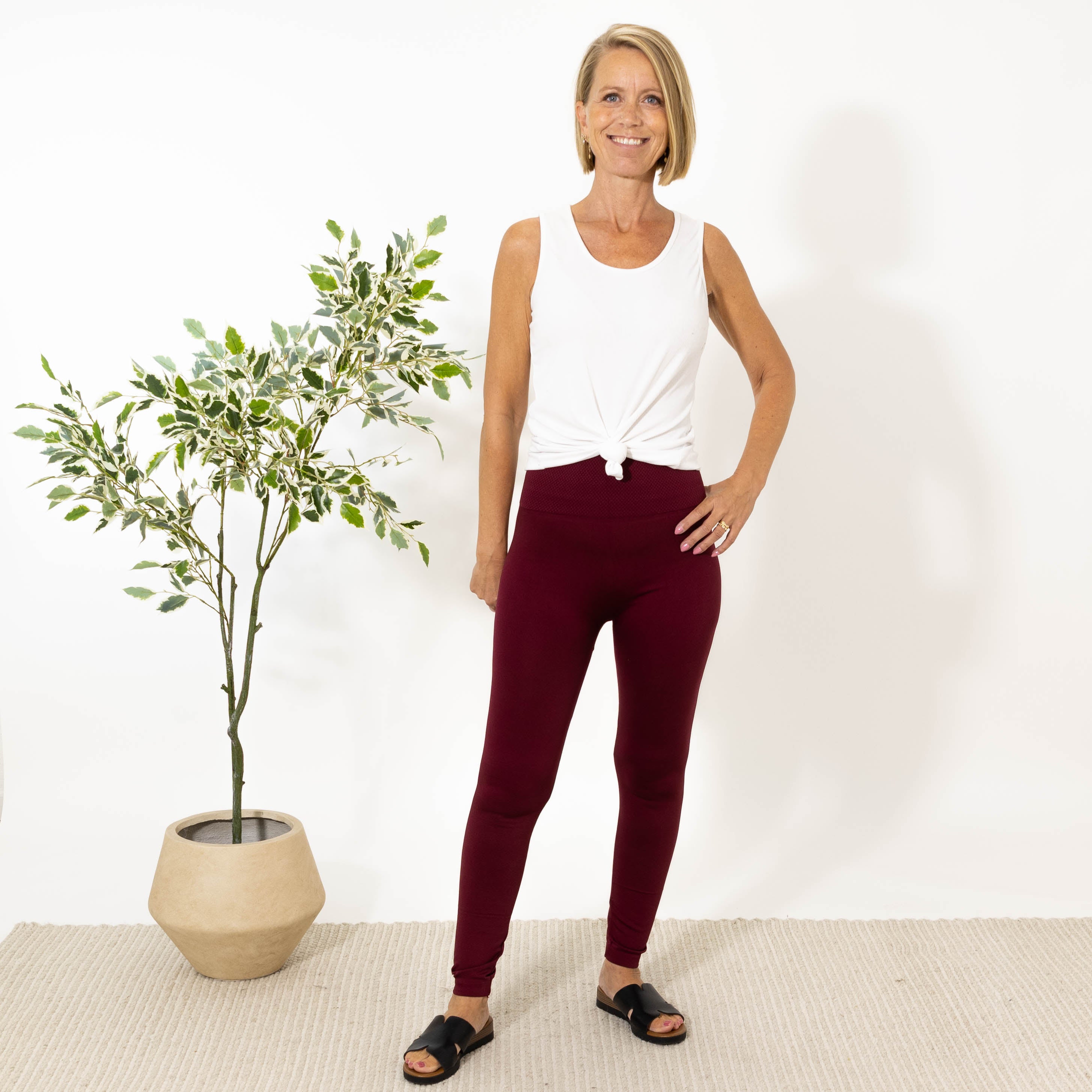 Alissa termo leggings (lille), Bordeaux