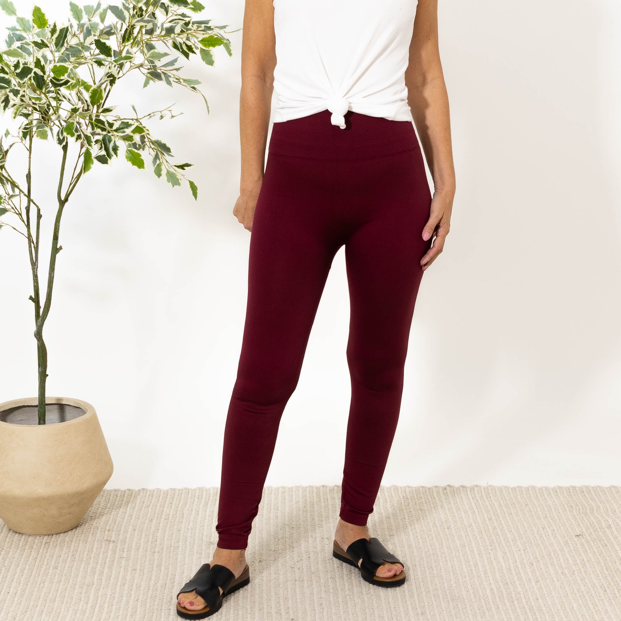 Dina termo leggings (stor), Bordeuax