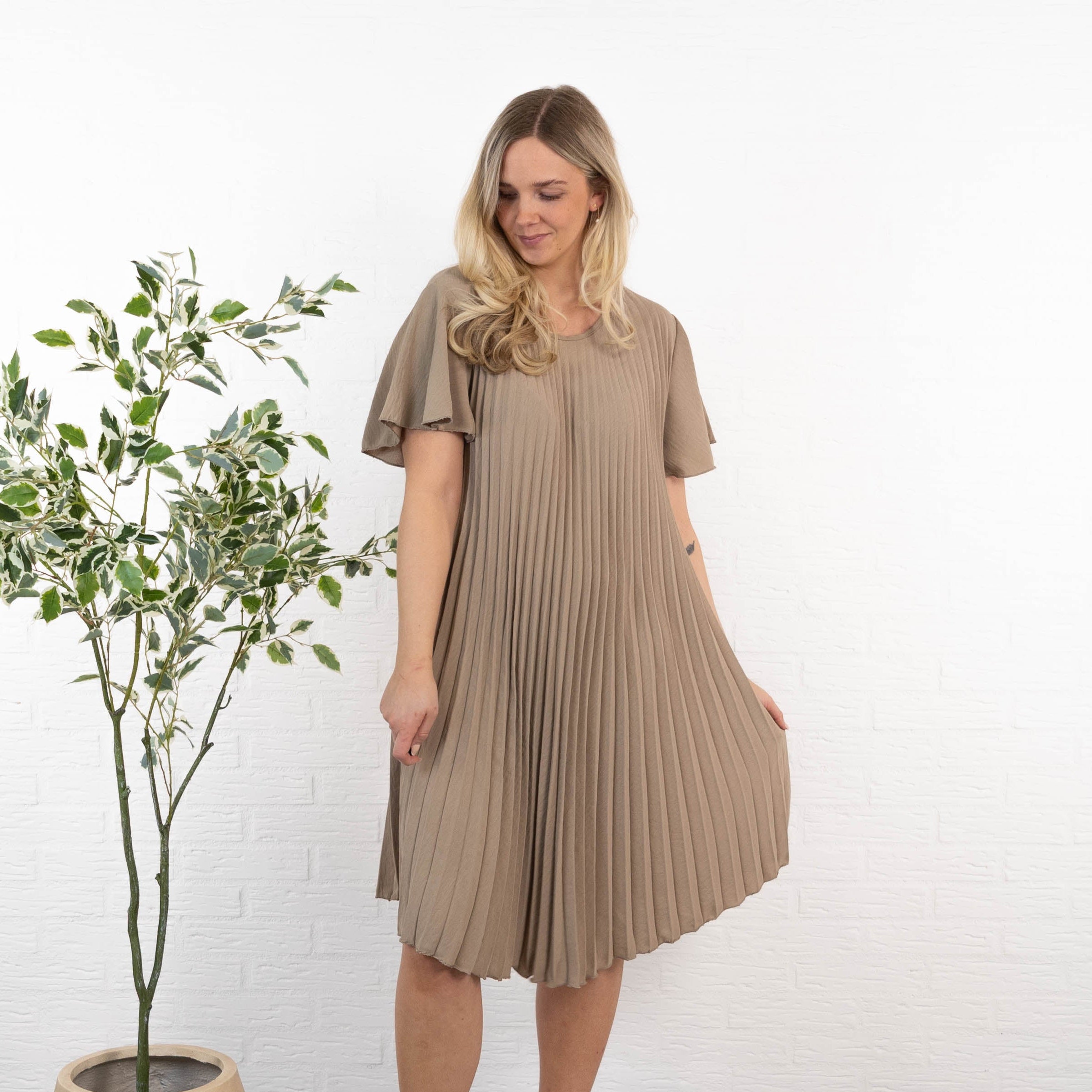 Pernille kjole, Taupe