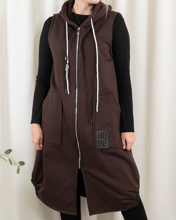 Channy sweat/vest, Choko
