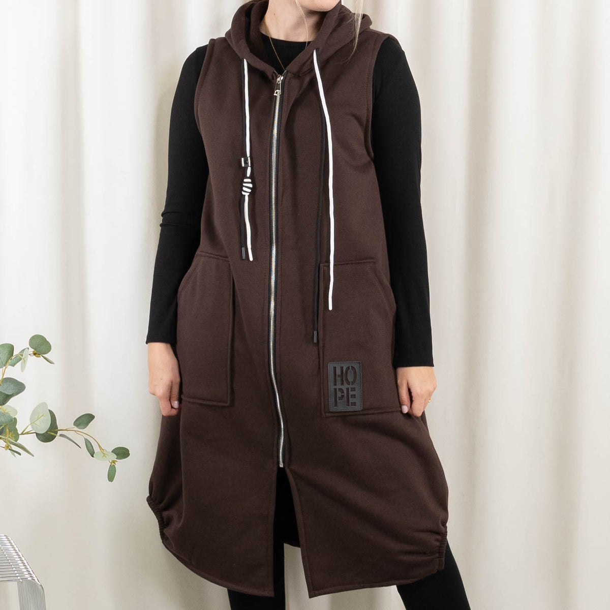 Channy sweat/vest, Choko