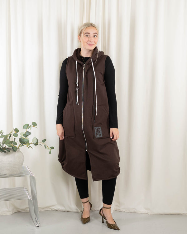 Channy sweat/vest, Choko