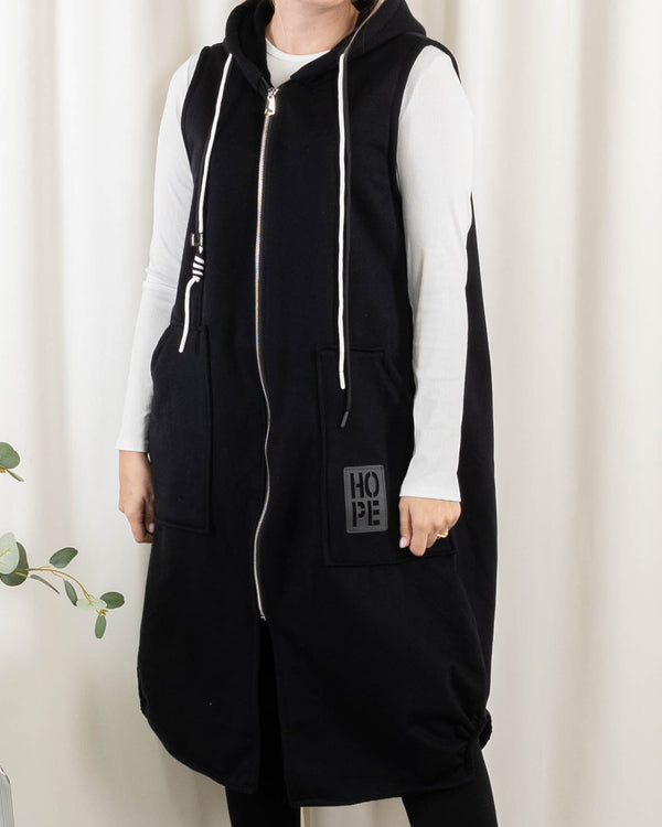 Channy sweat/vest, Sort