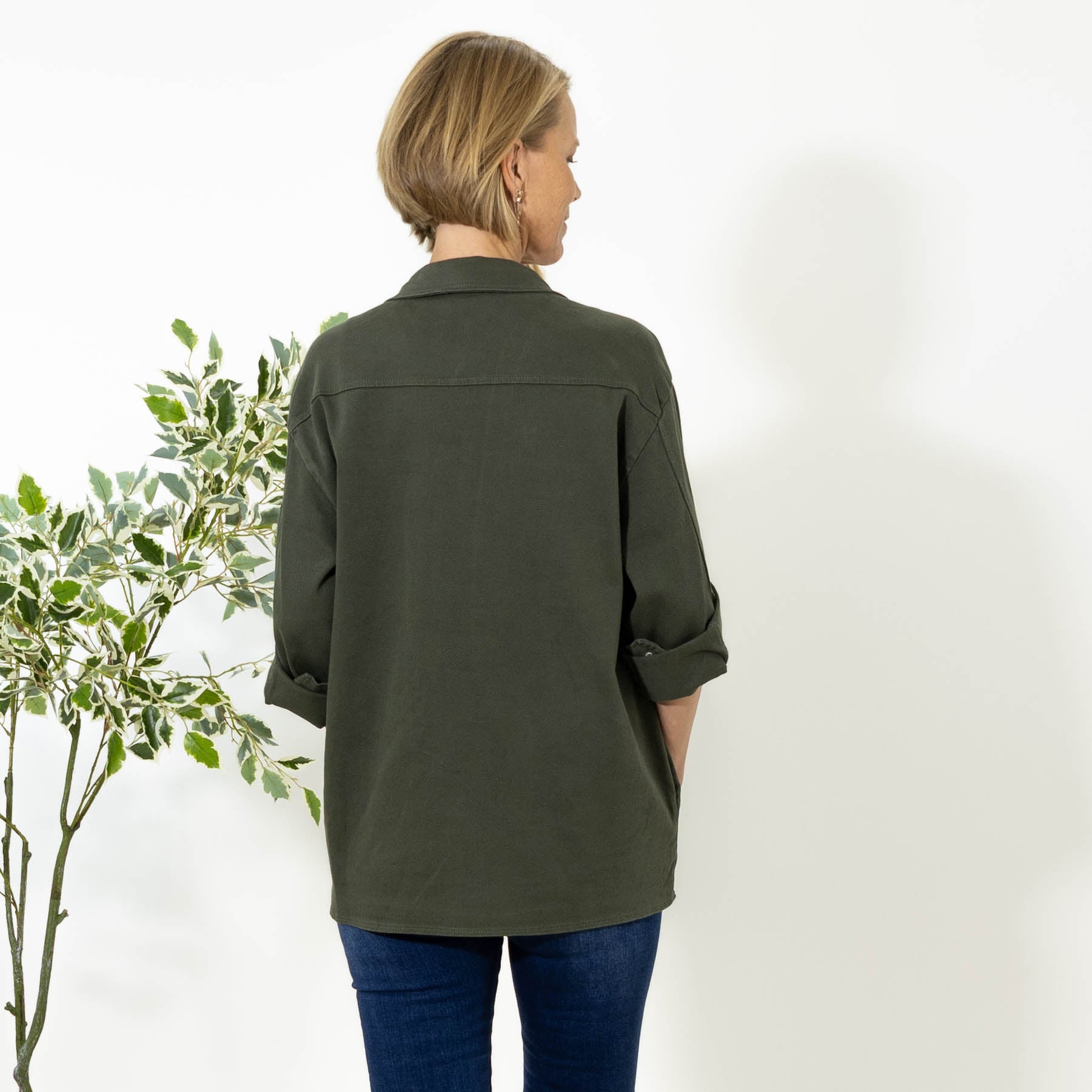 Matilde bomulds jakke, Khaki