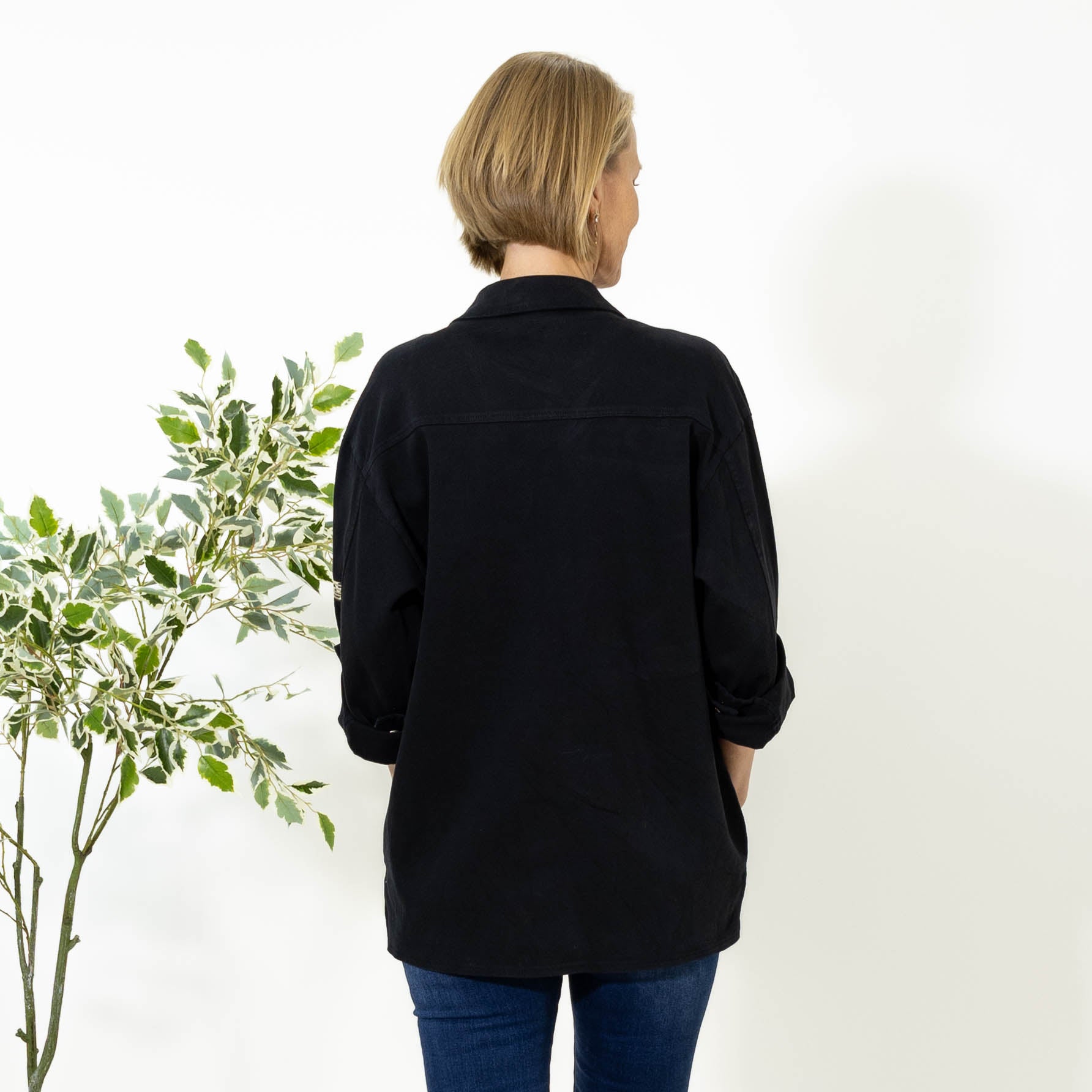 Matilde bomulds jakke, Sort
