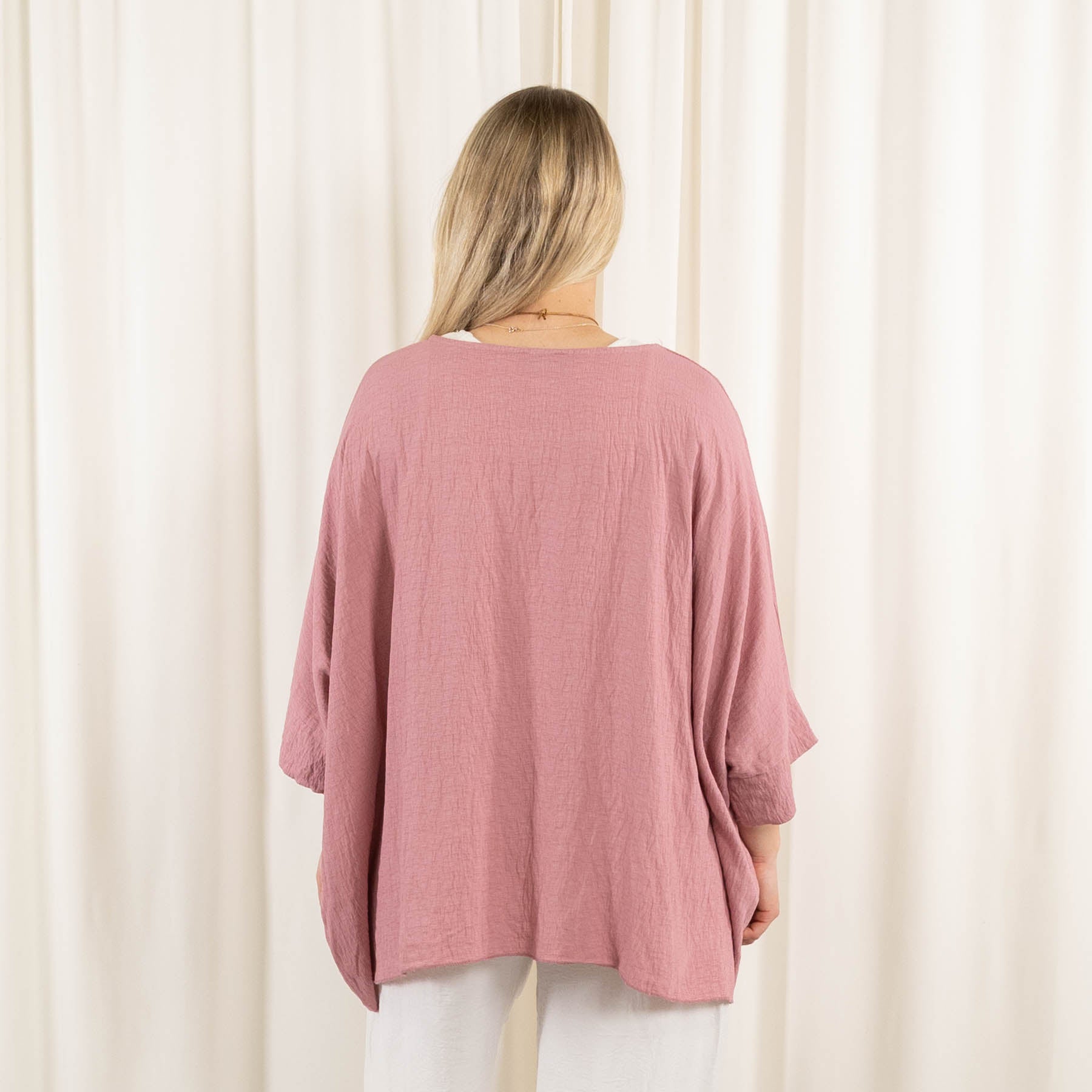 Whimsy Poncho, Old rose