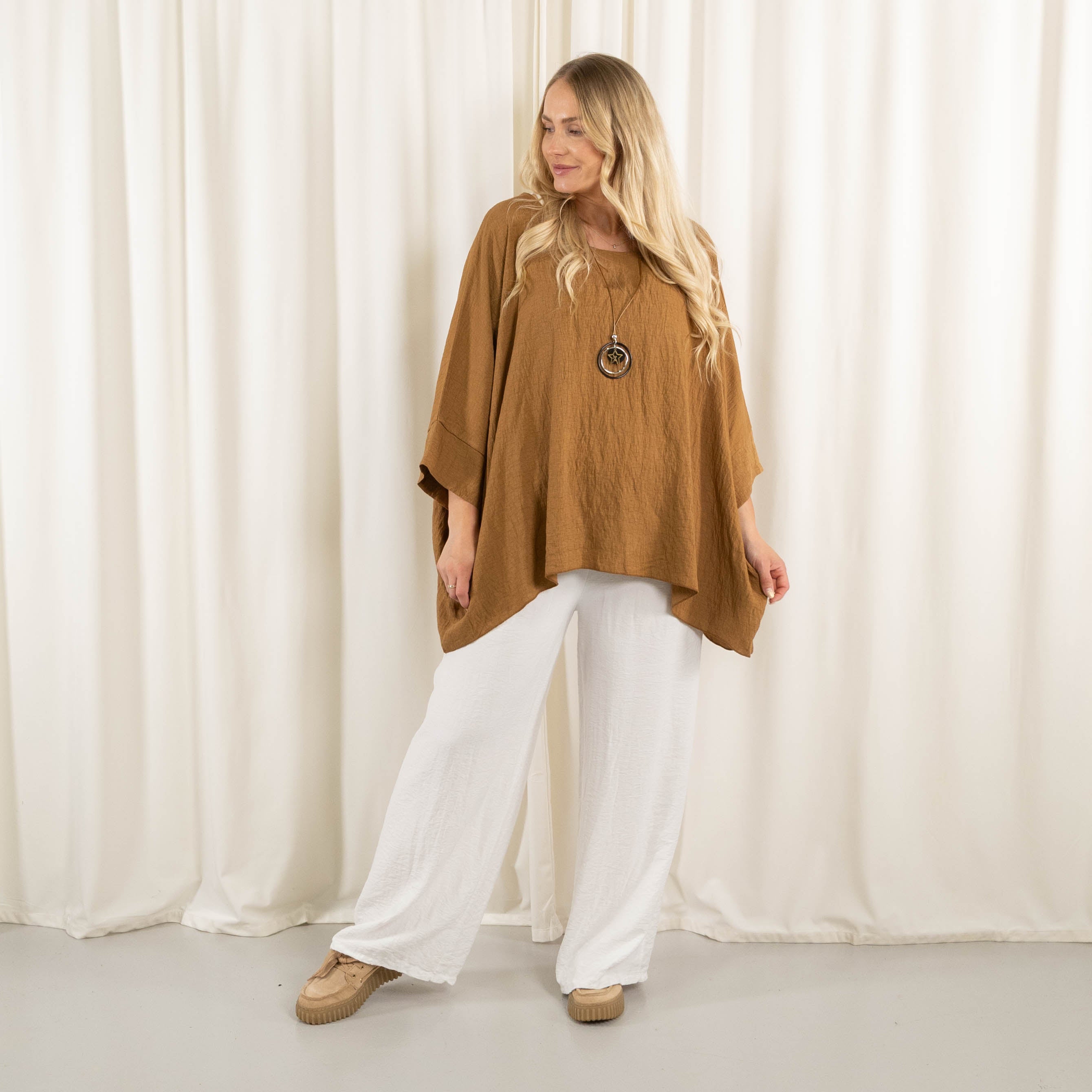 Whimsy Poncho, Camel