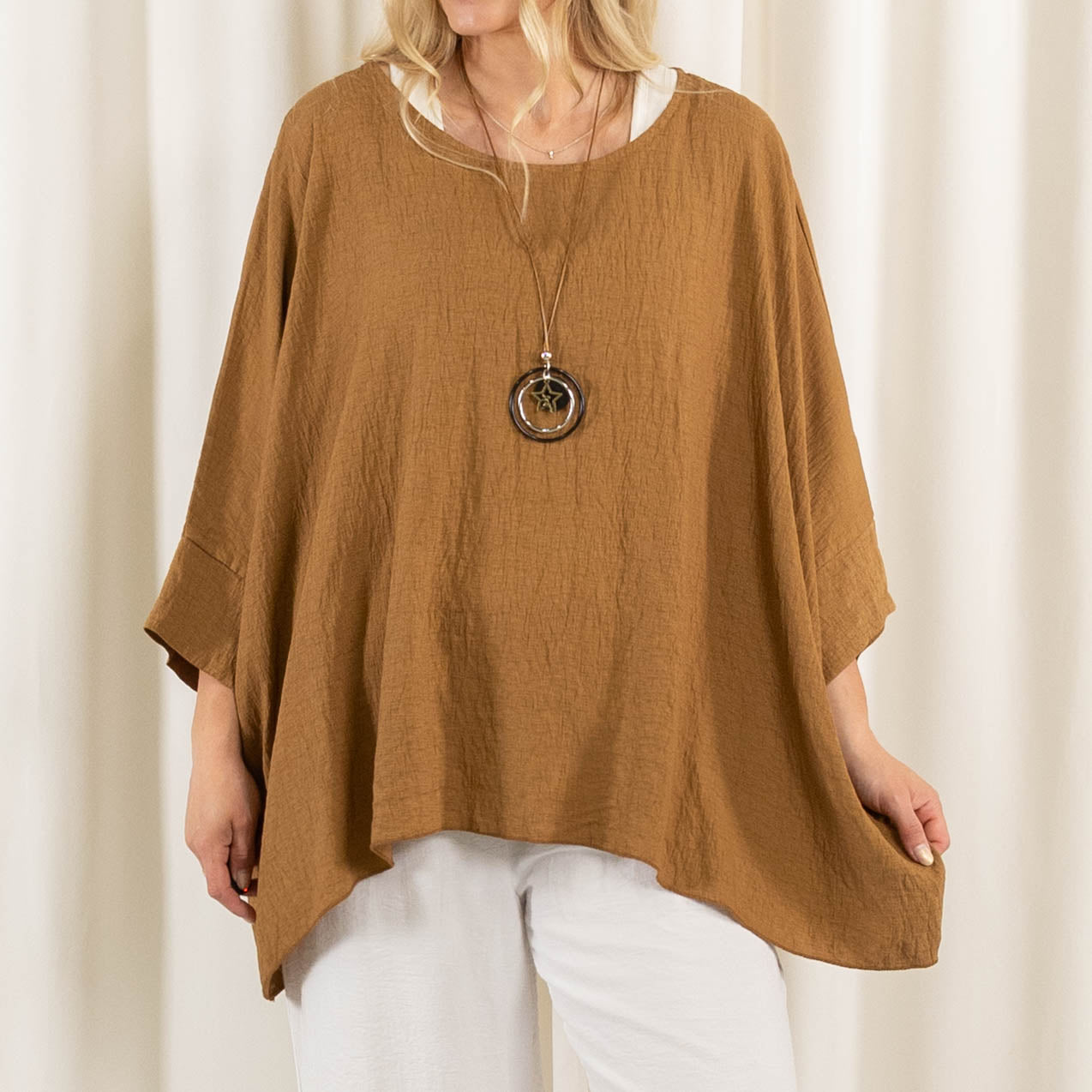 Whimsy Poncho, Camel