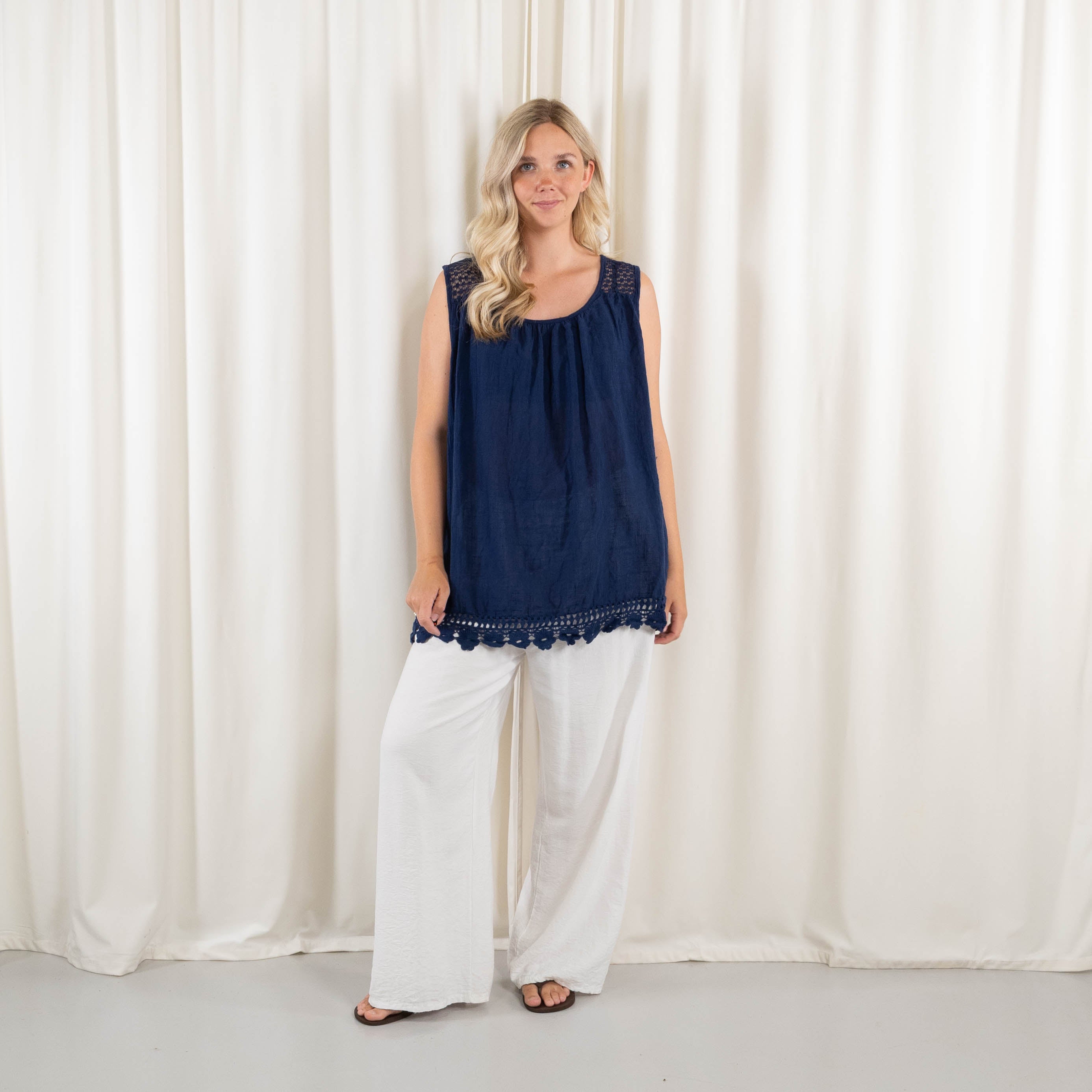 Opal top, Navy