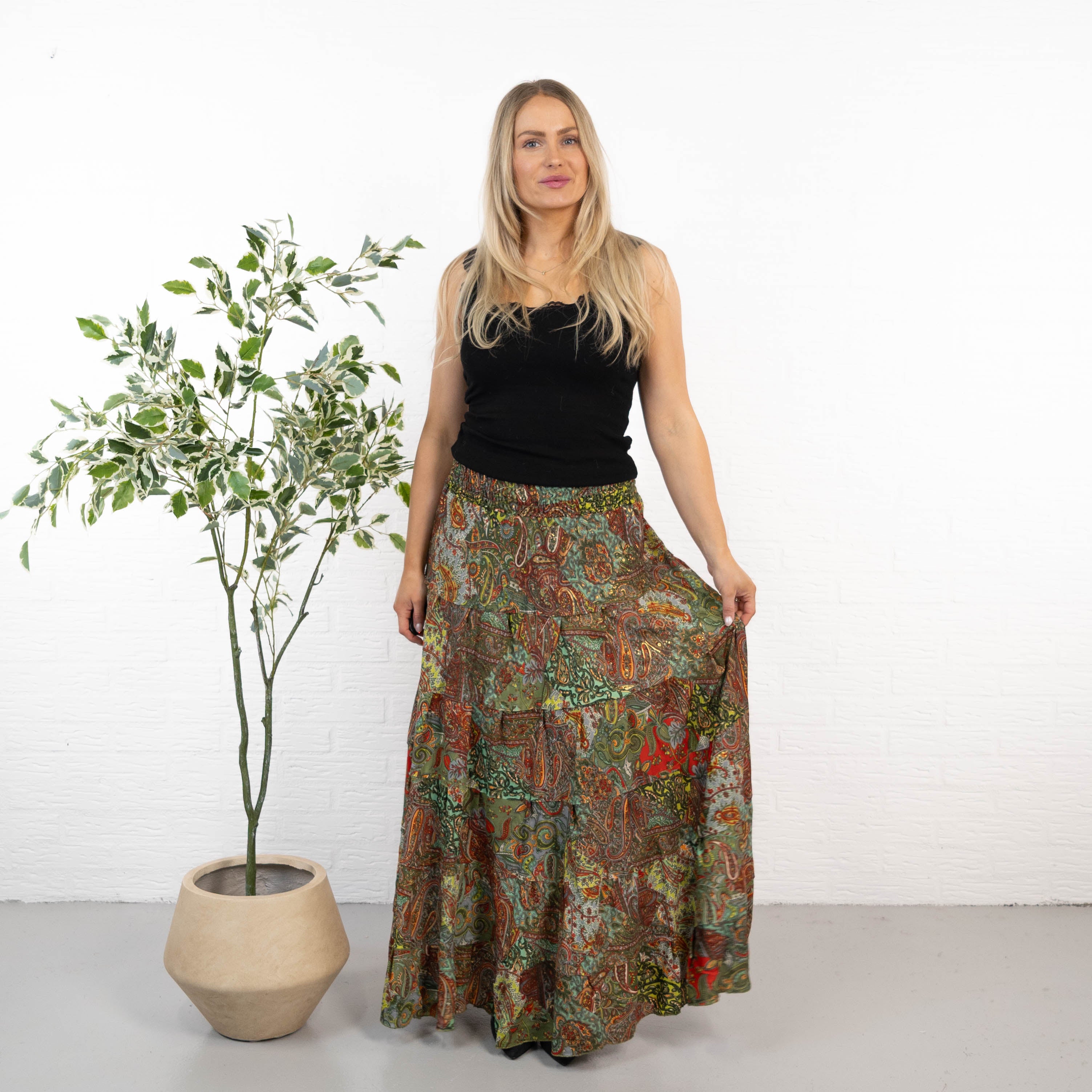 Natalie nederdel, Khaki