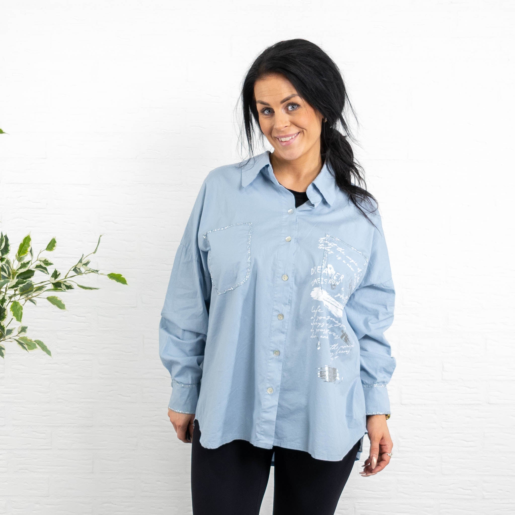 Ruby skjorte, Dueblå