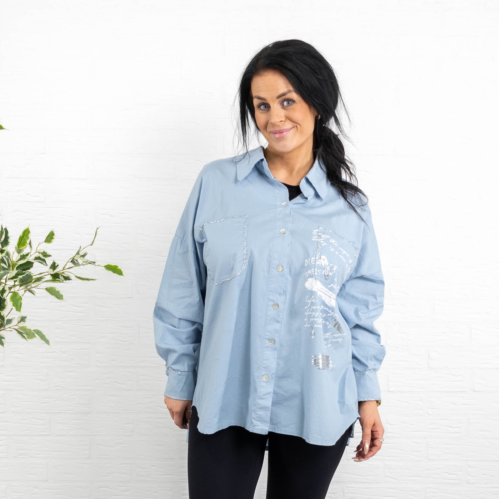 Ruby skjorte, Dueblå