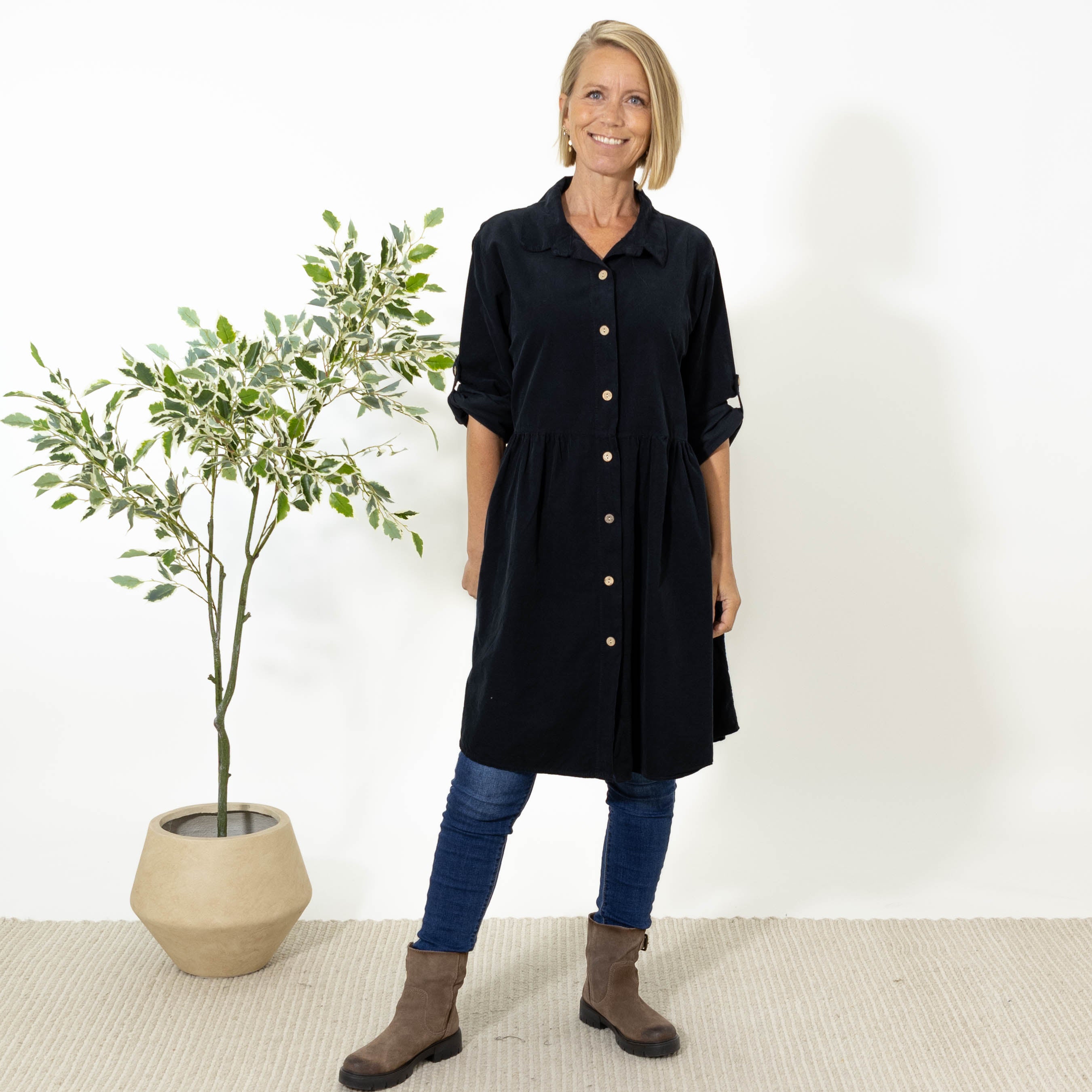 Sonny tunika kjole, Sort