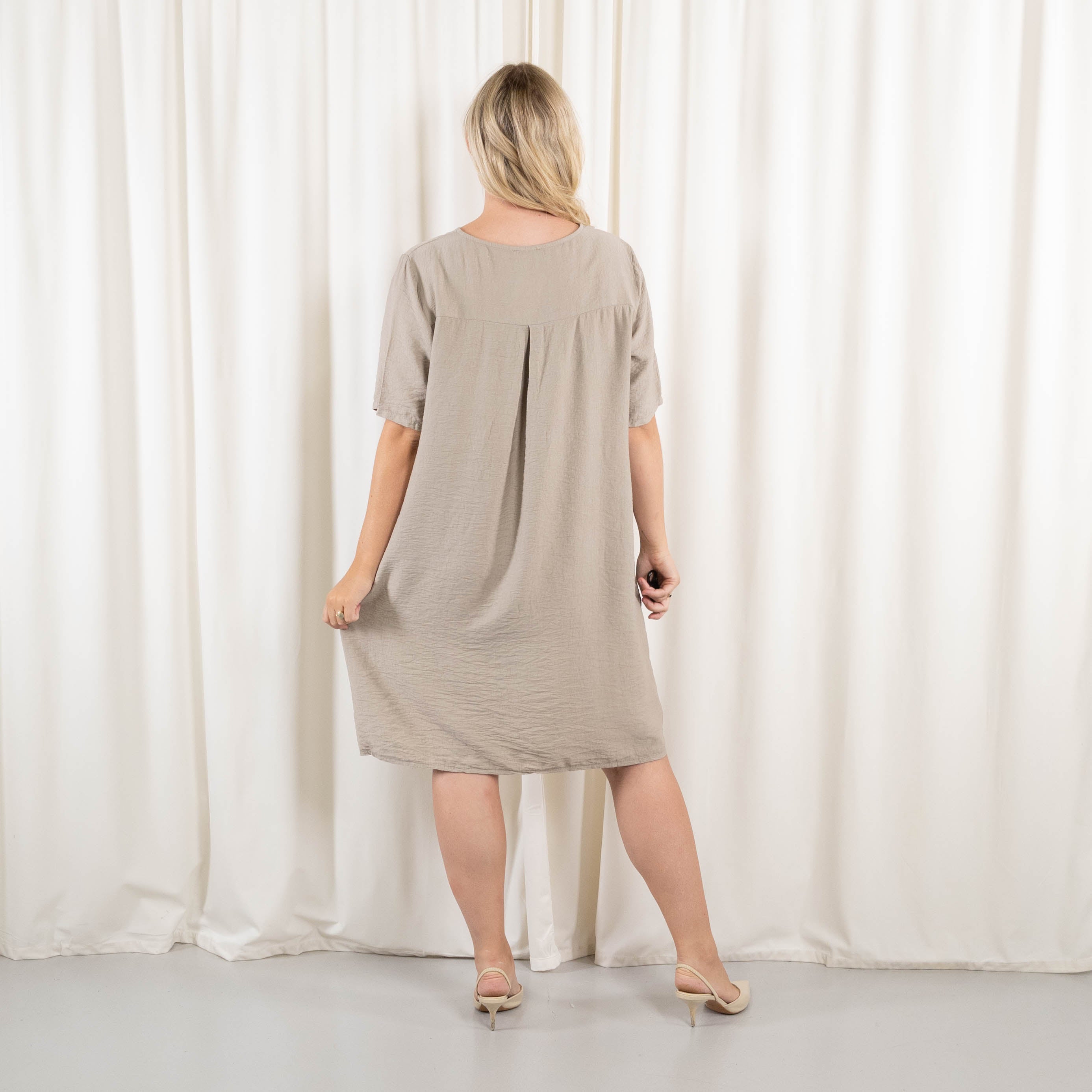 Polyanne tunika/kjole, Taupe