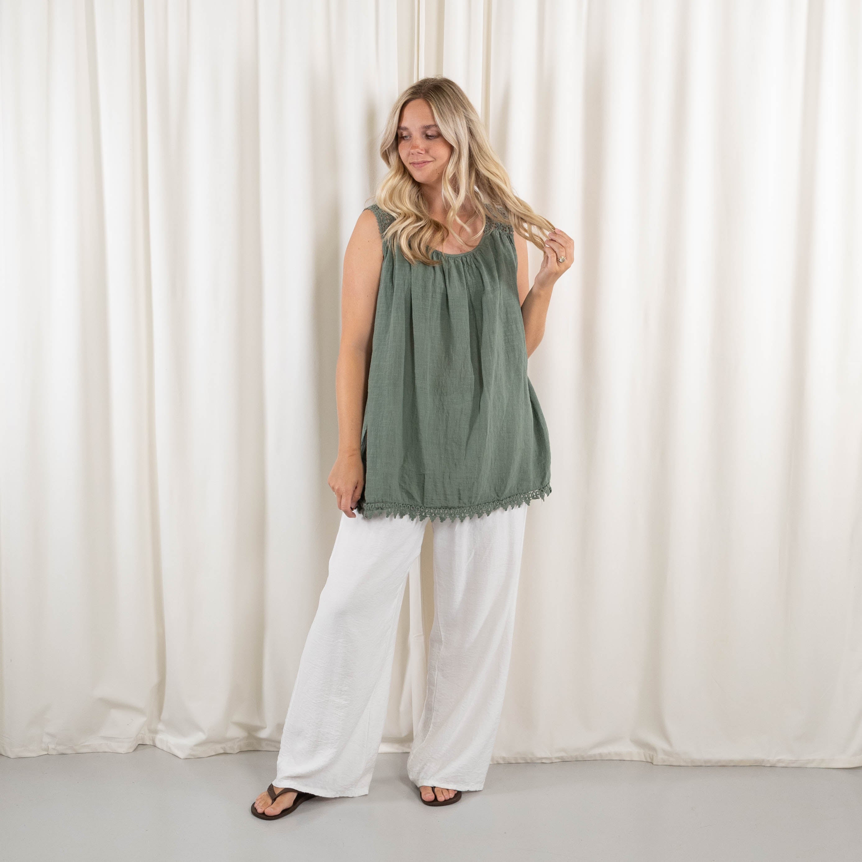 Alba top, Khaki
