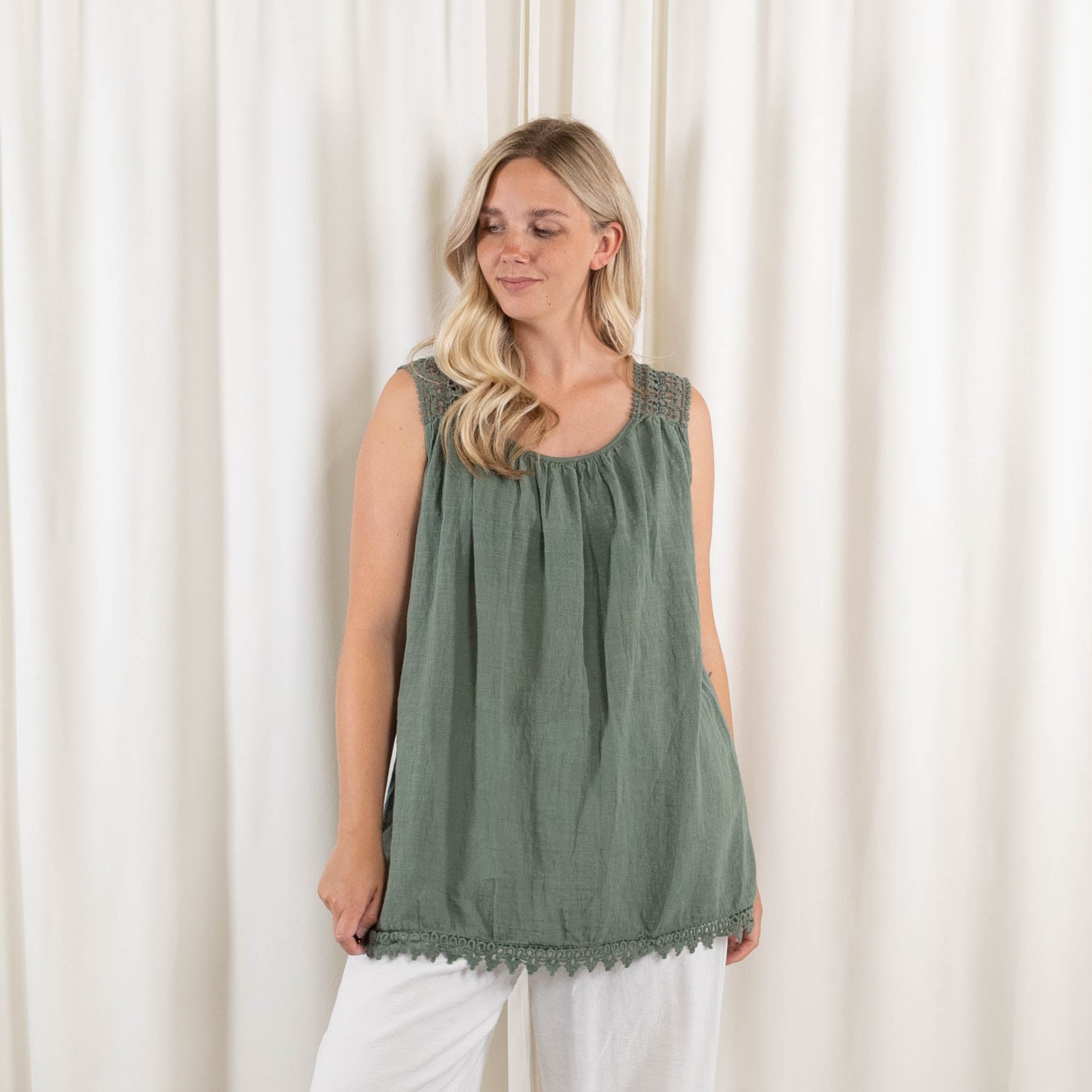 Alba top, Khaki