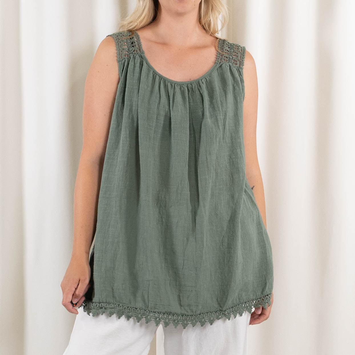Alba top, Khaki