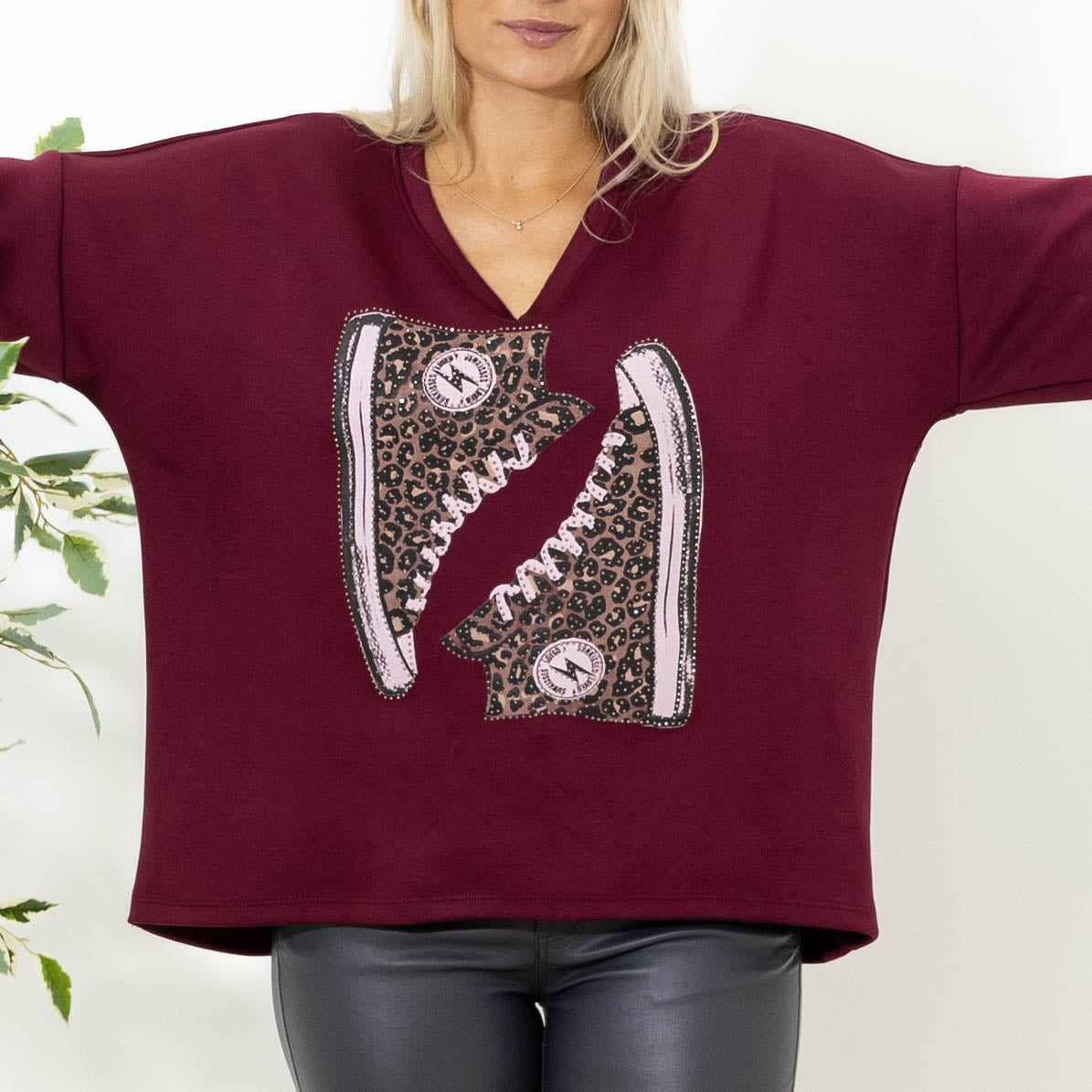Ditte sweatshirt, Bordeaux