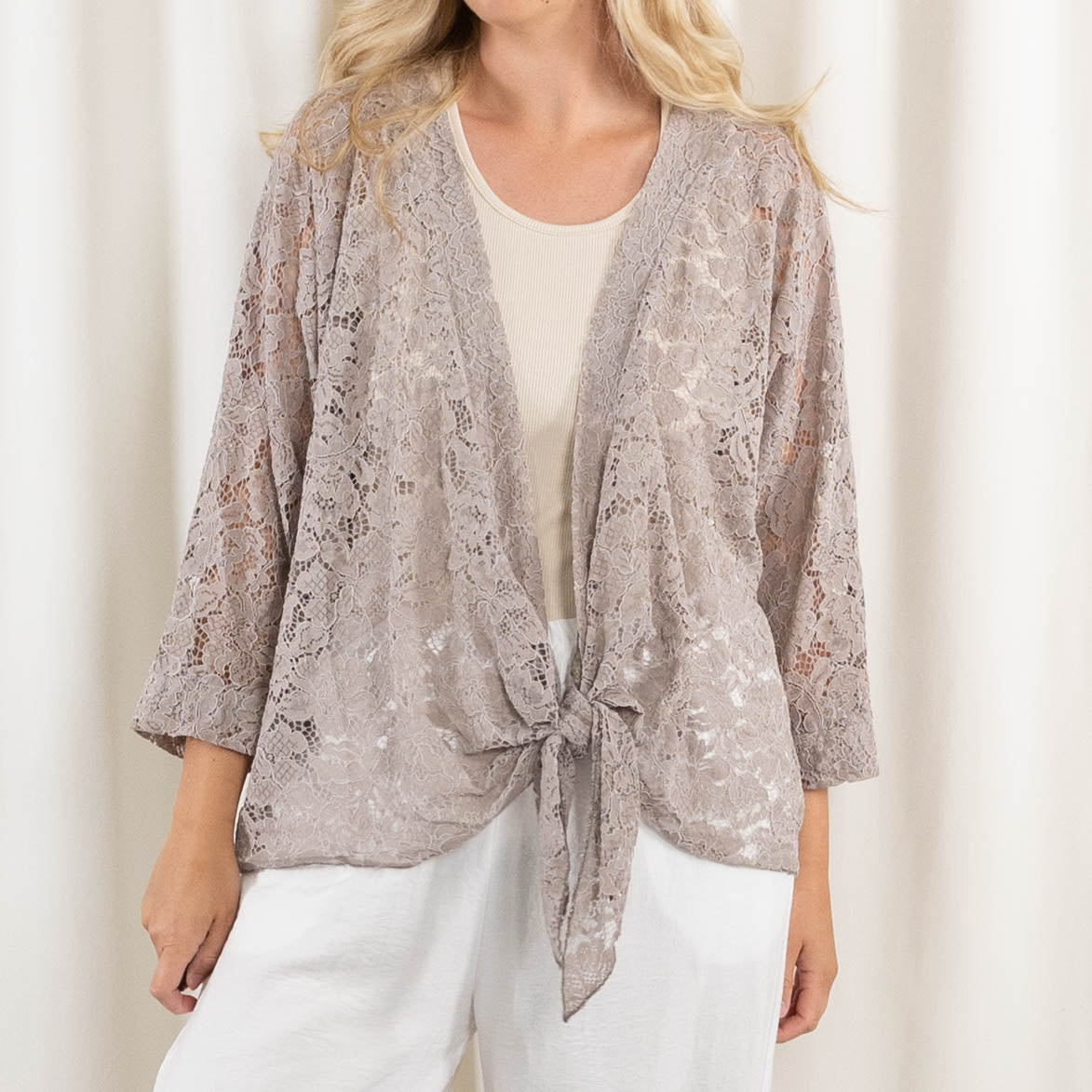 Sally cardigan, Taupe