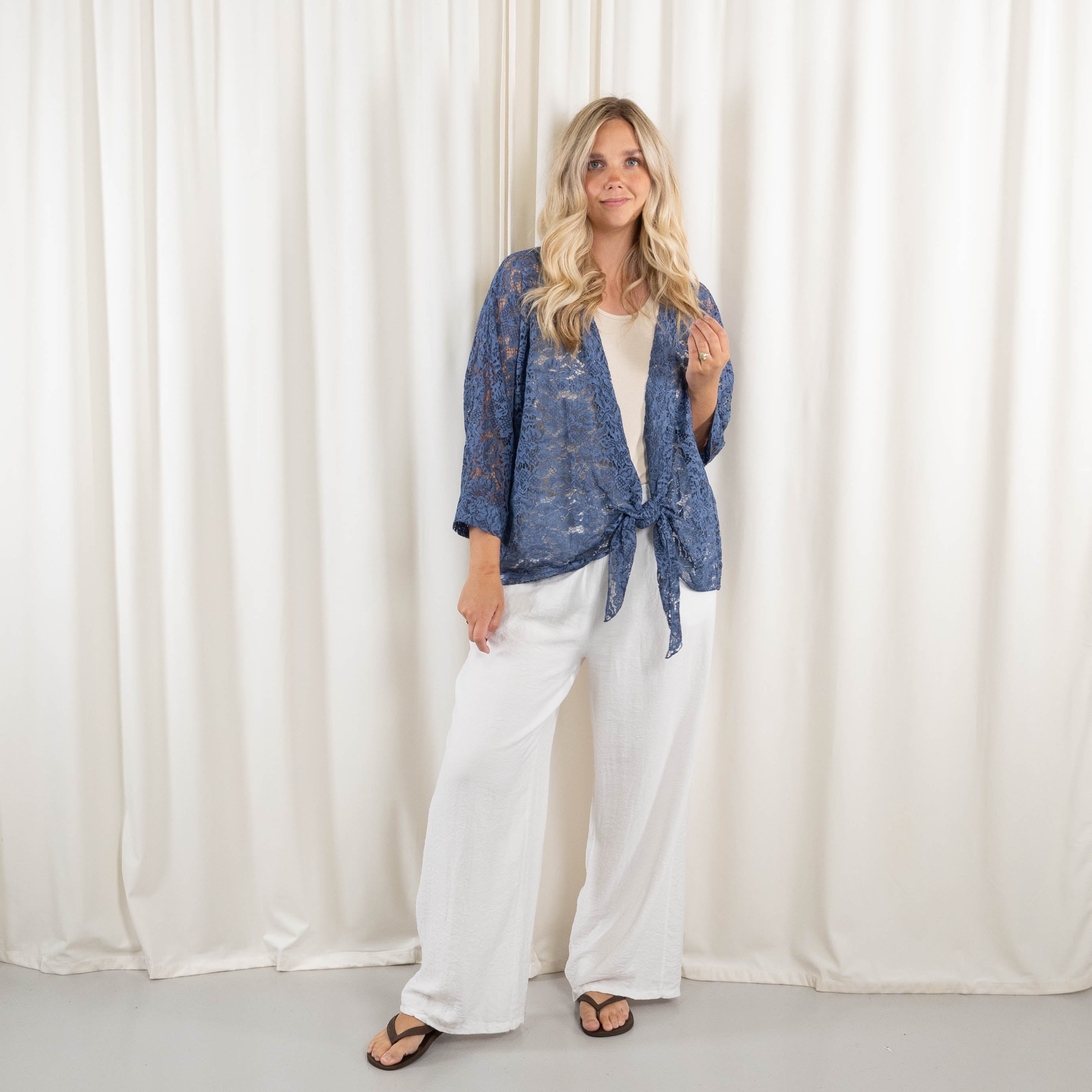 Sally cardigan, Blå