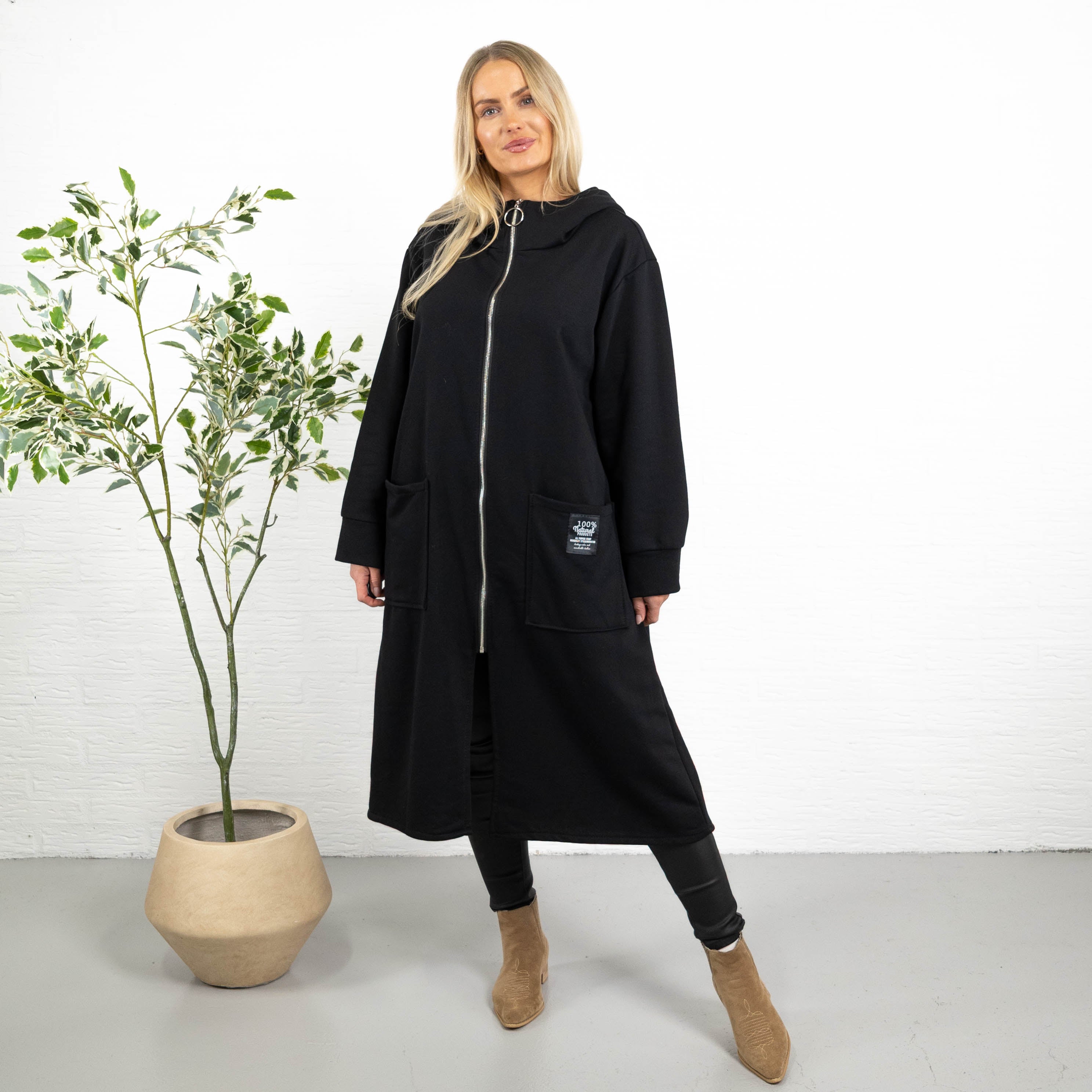 Iris sweatshirt/tunika, Sort