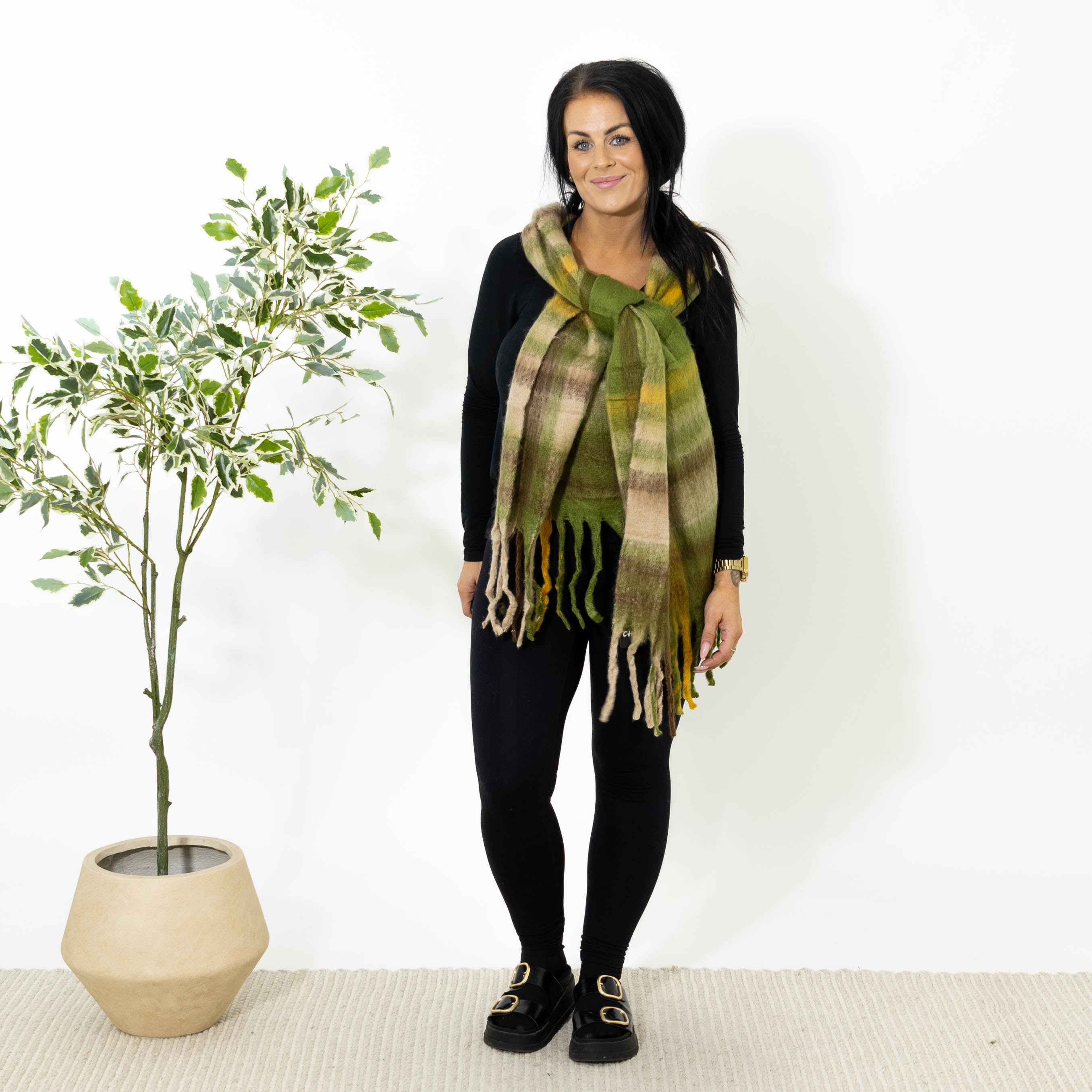 Lonnie tørklæde, Khaki