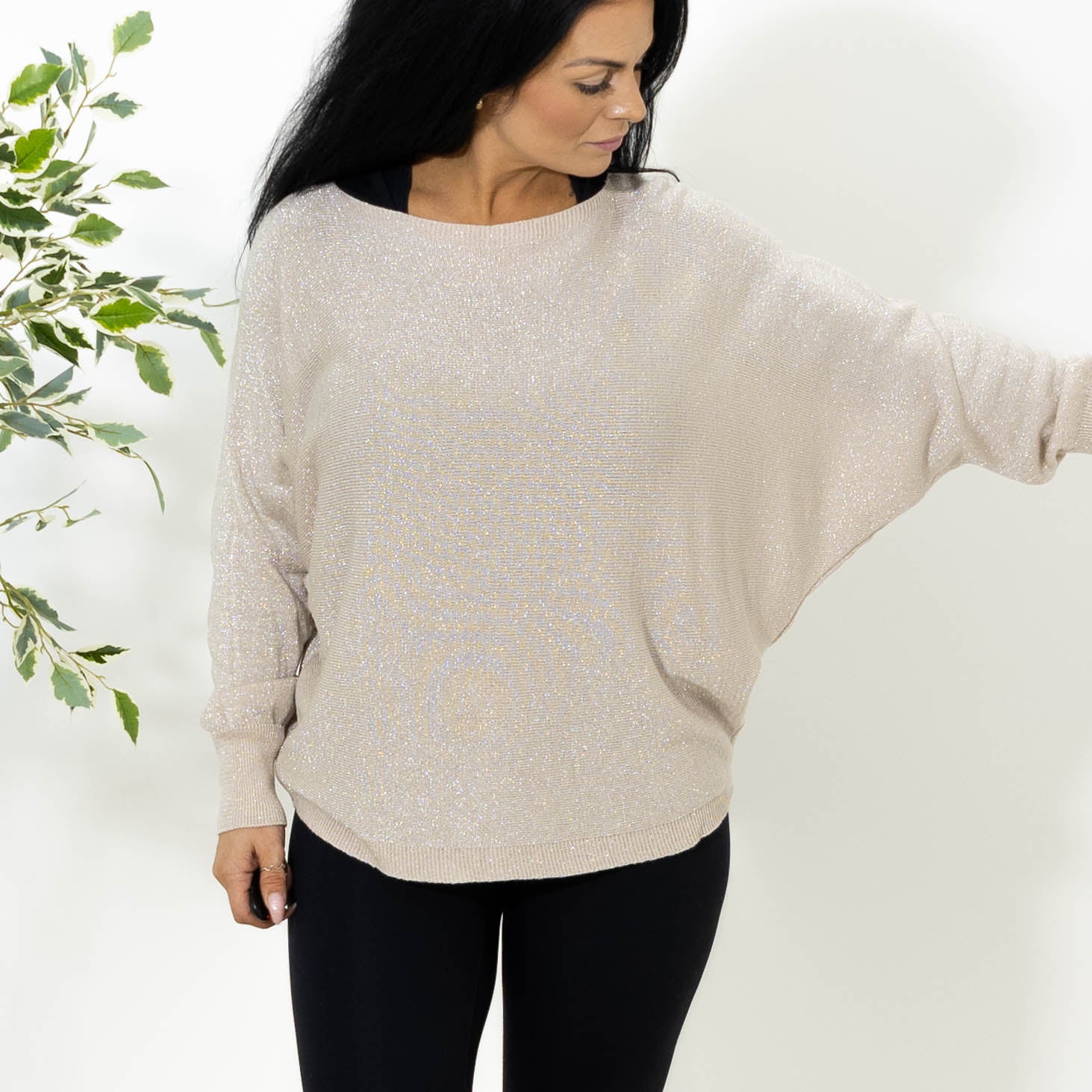 Toni batwing strik, Beige