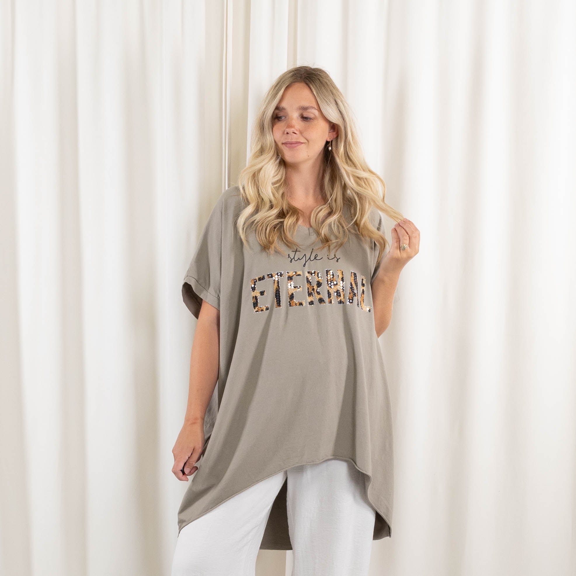 Aura t-shirt/tunika, Taupe