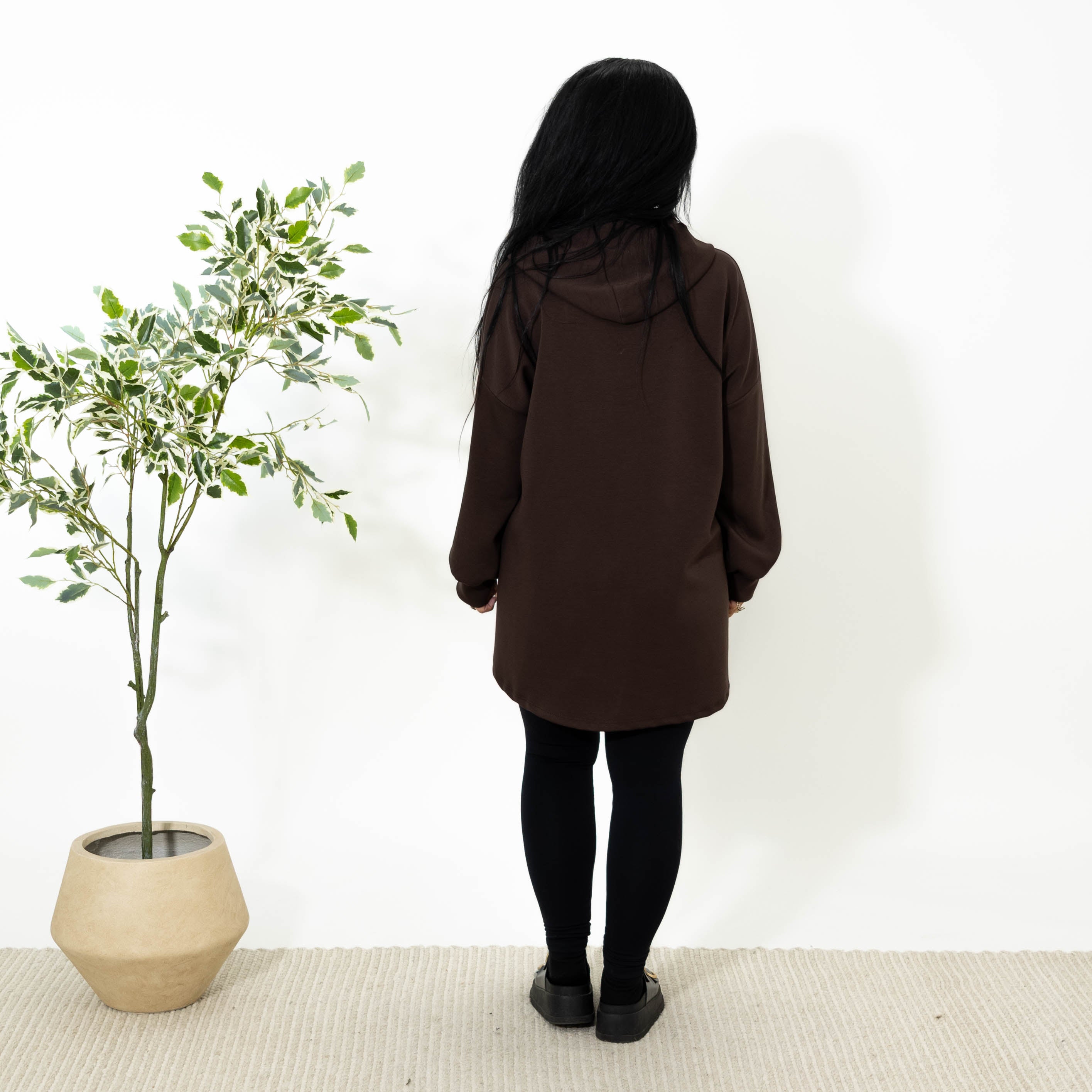 Kammie sweatshirt hoodie, Choko