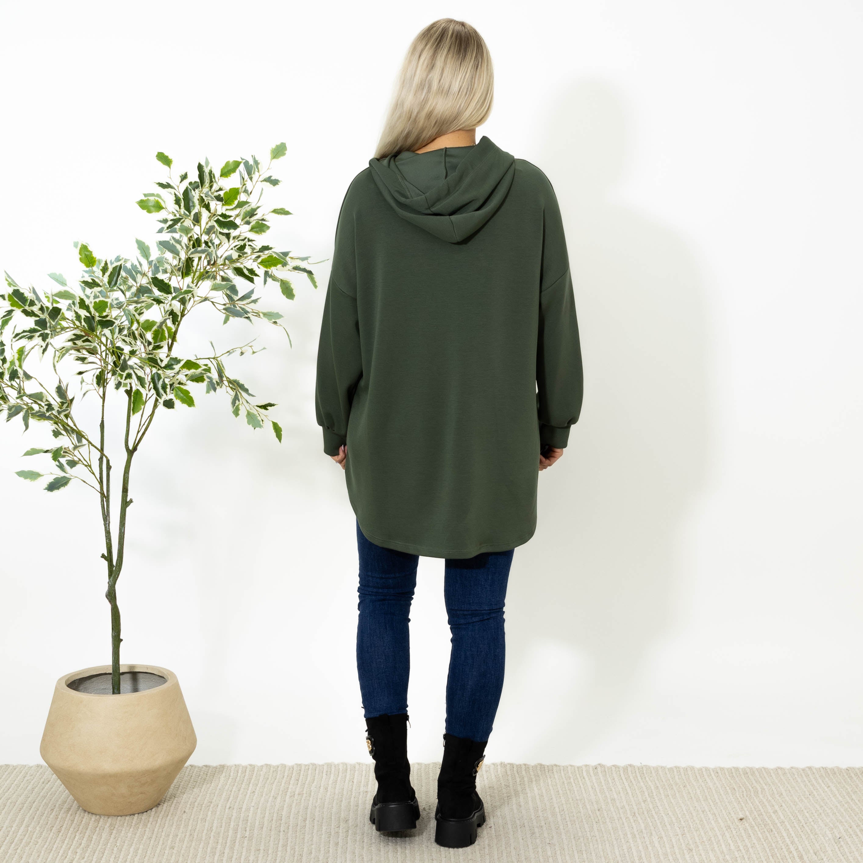 Kammie sweatshirt hoodie, Khaki