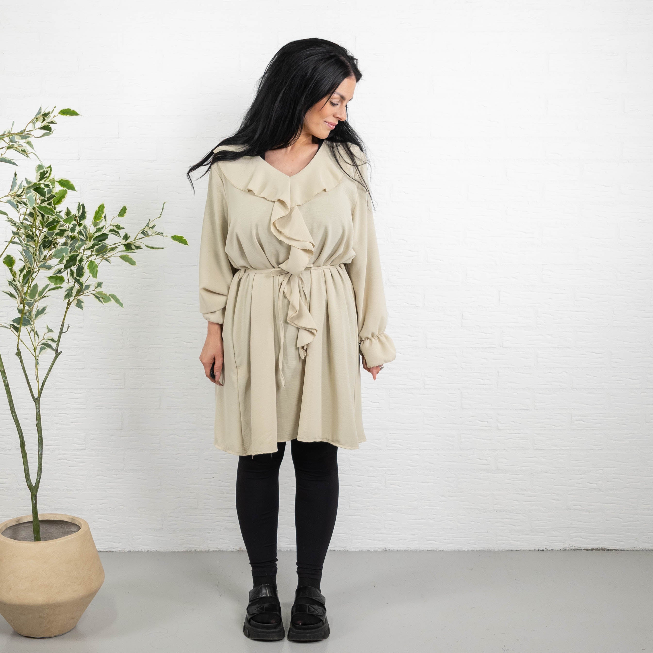 Marlene tunika/kjole, Beige