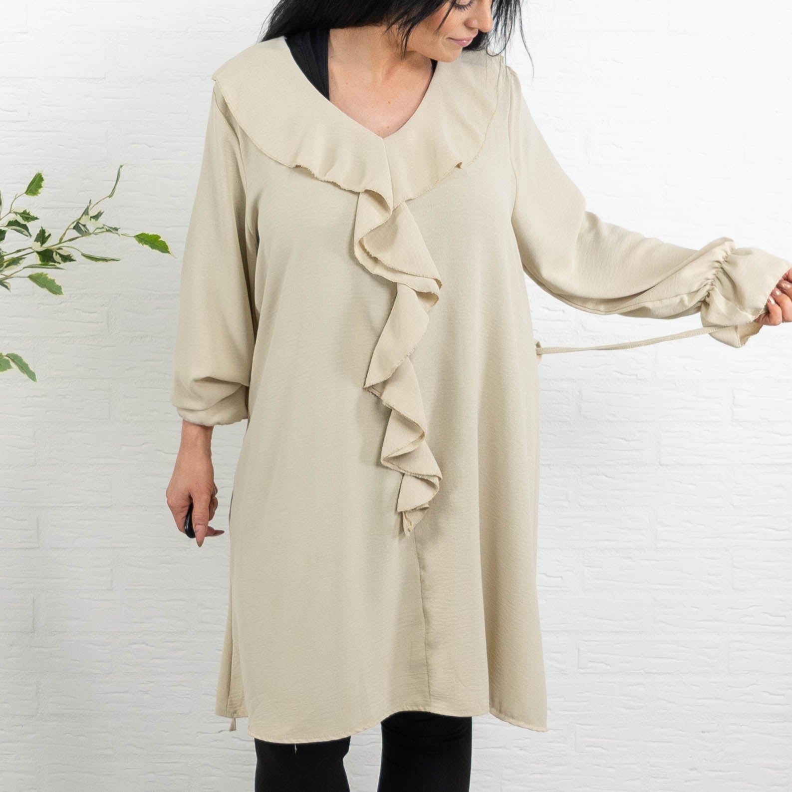 Marlene tunika/kjole, Beige