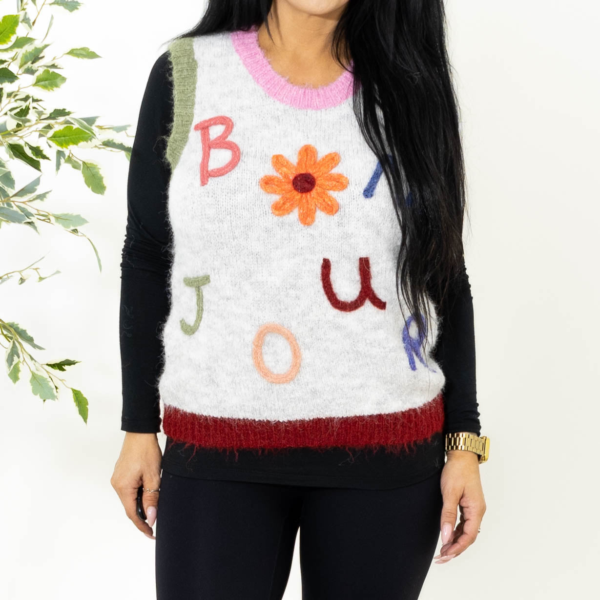 Carol strik vest, Grå