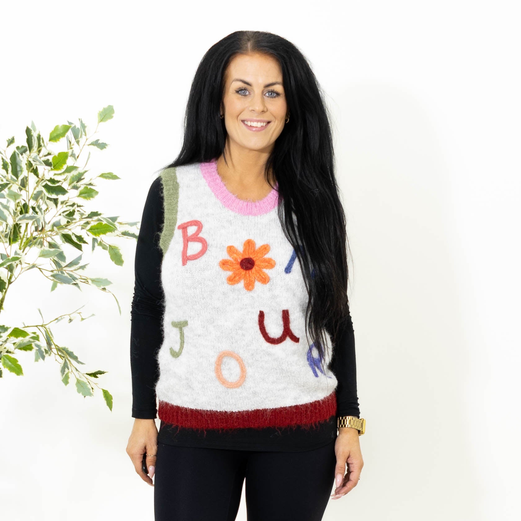 Carol strik vest, Grå