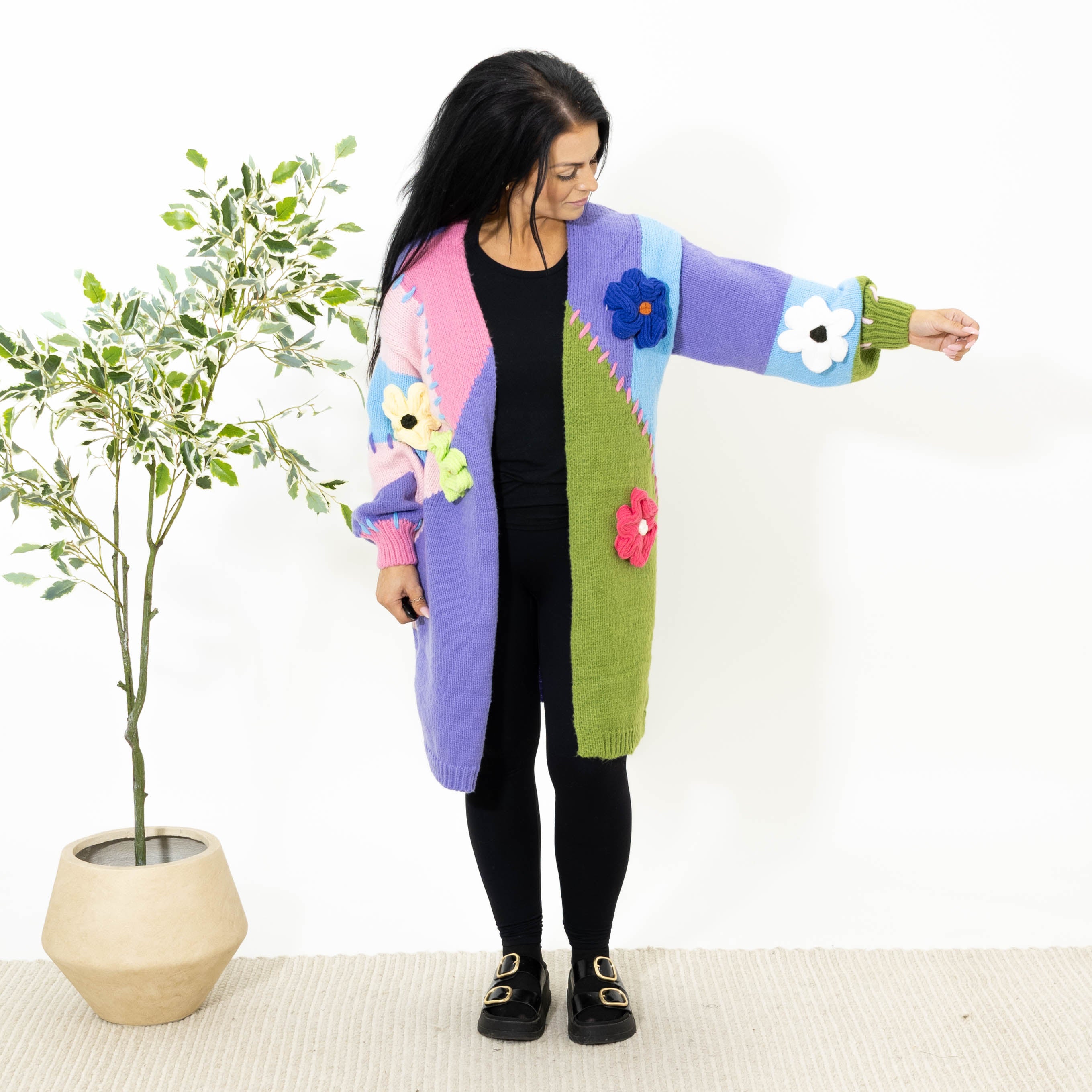 Gry strik cardigan, Lilla
