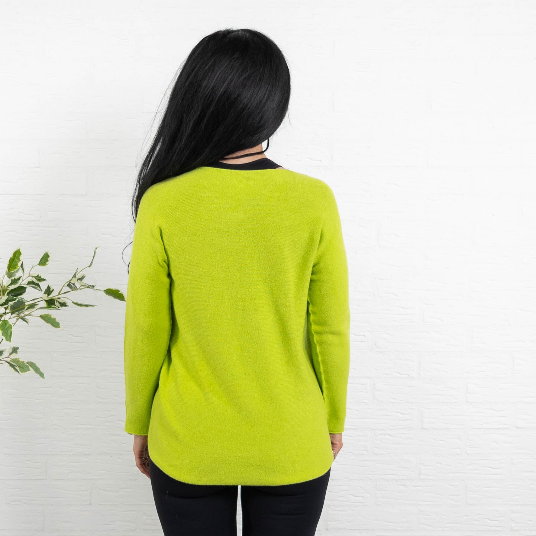 Klara rundhals strik, Grøn