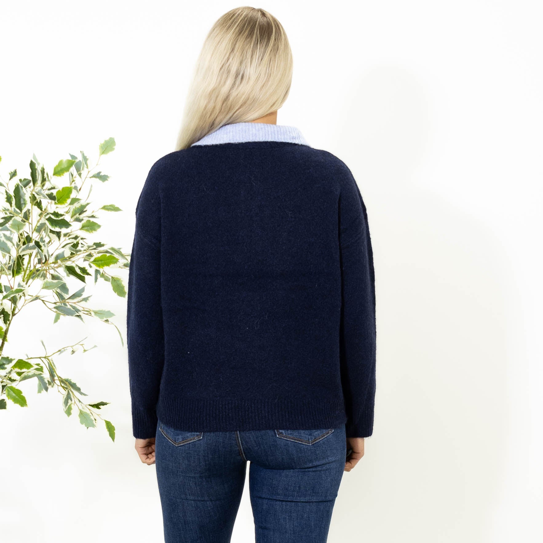 Henny lynlås strik, Navy